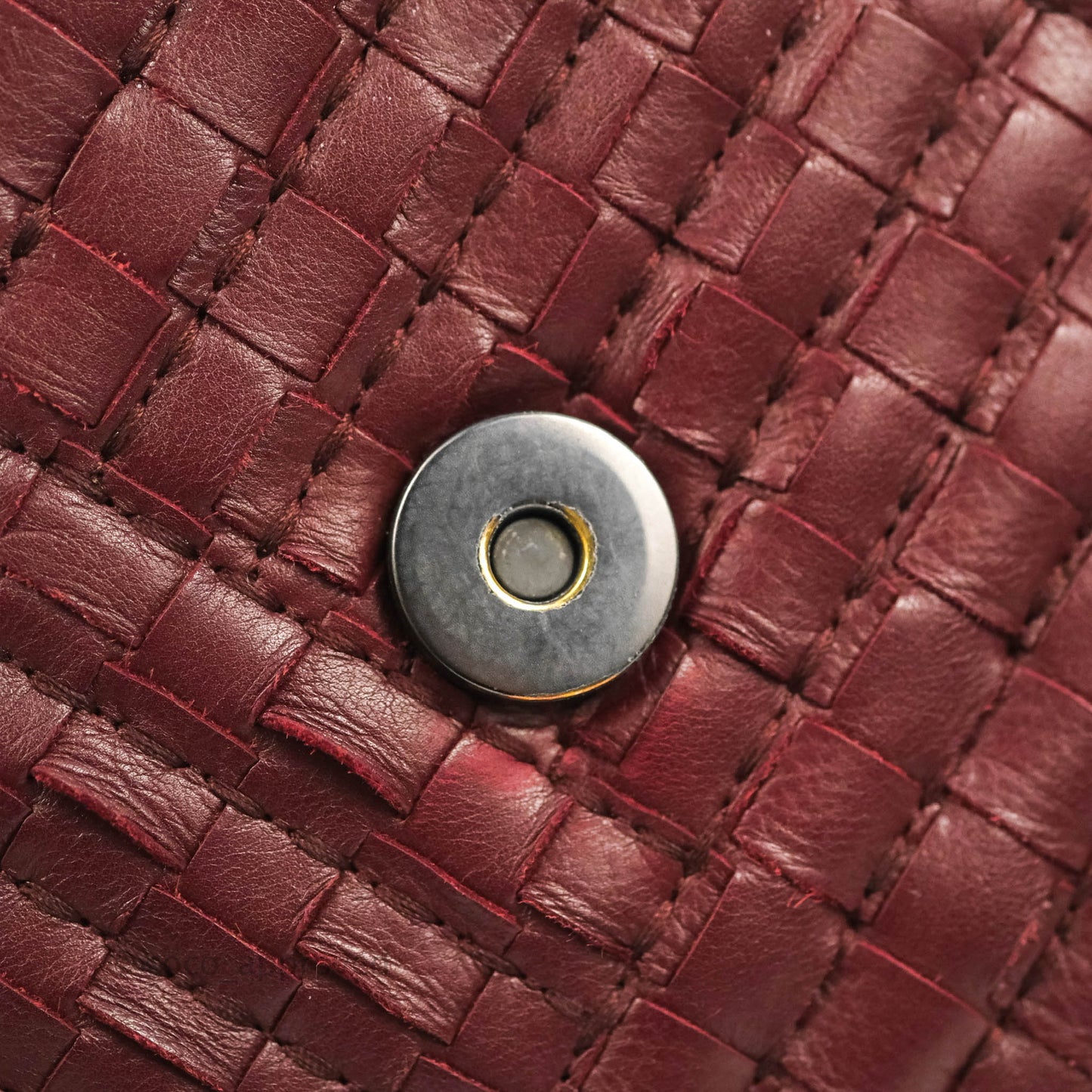 Bottega Veneta Small Nappa Intrecciato Olimpia Shoulder Bag Dark Red