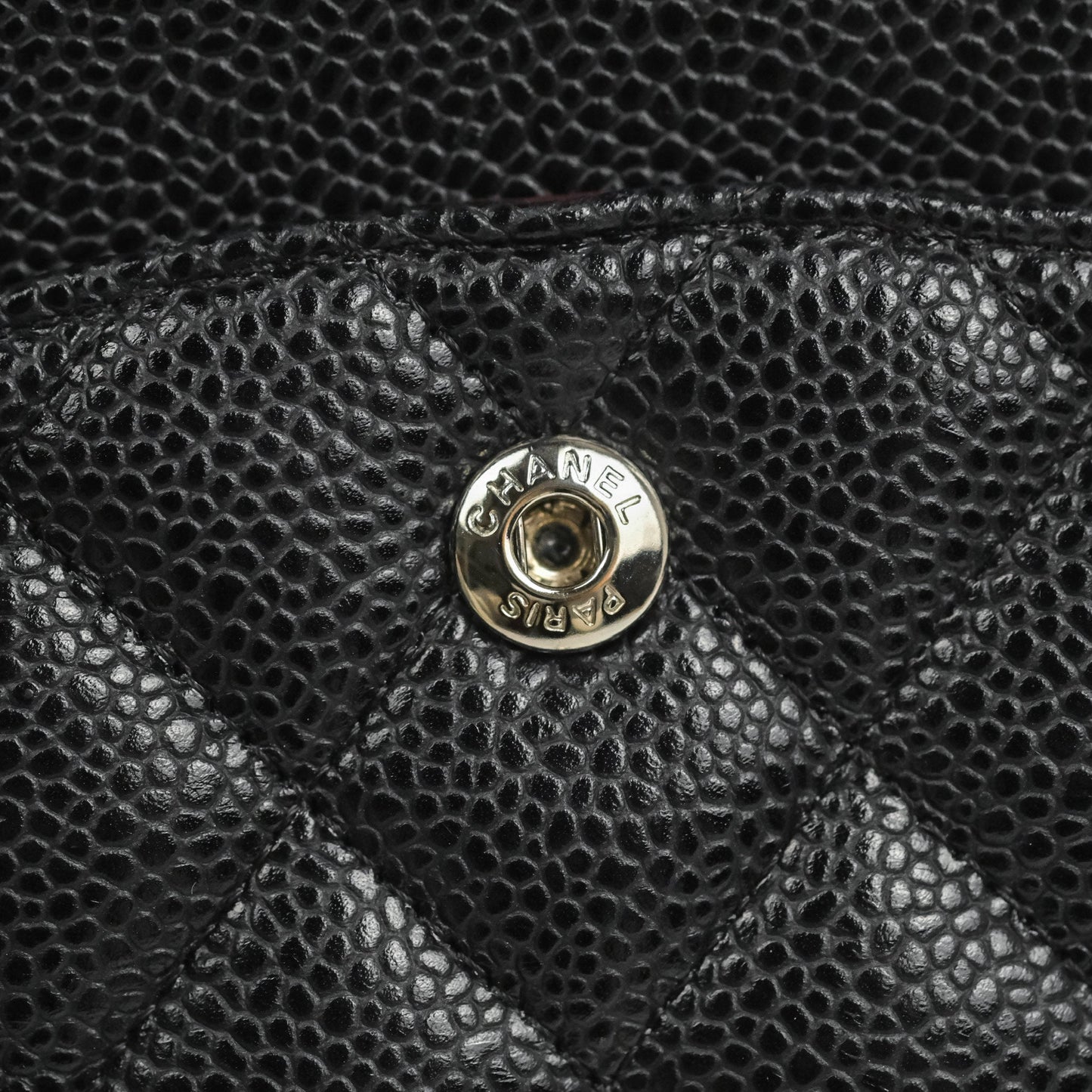 Chanel Classic M/L Medium Flap Quilted Black Caviar Silver Hardware