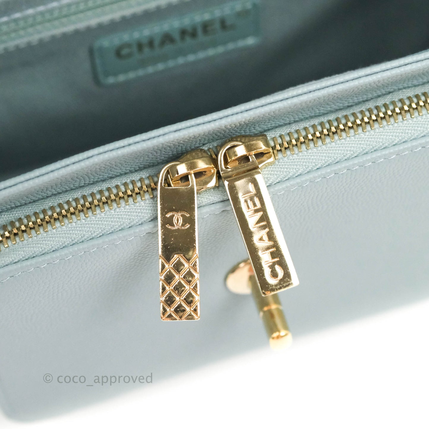Chanel Quilted Small Business Affinity Flap Blue Caviar Gold Hardware