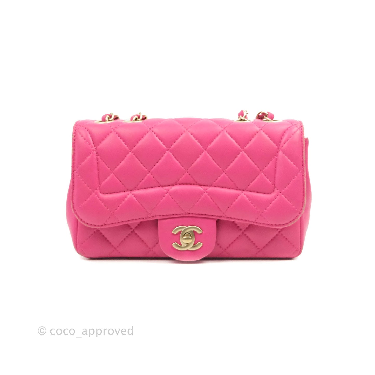 Chanel Quilted Small Flap Pink Lambskin Matte Gold Hardware