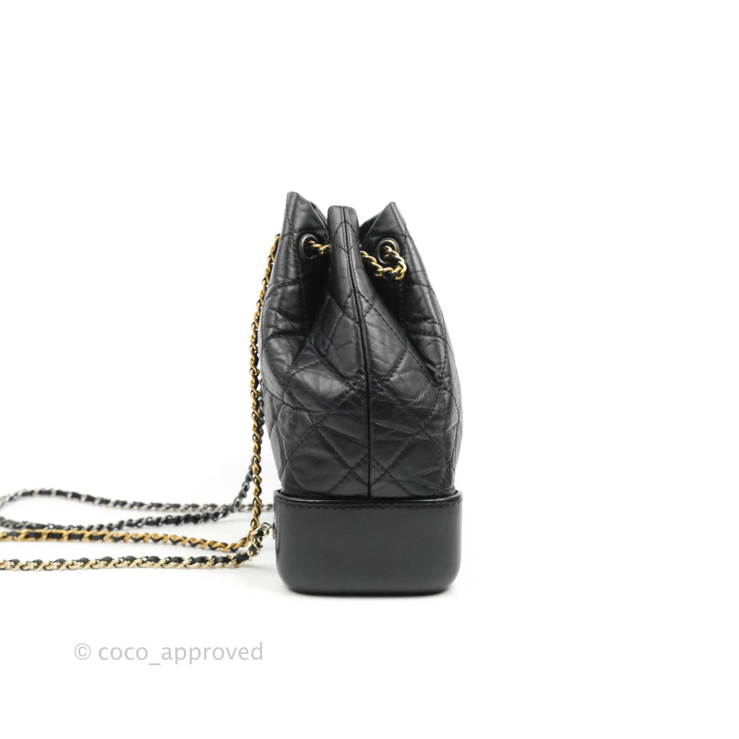 Chanel Small Gabrielle Backpack Black Aged Calfskin