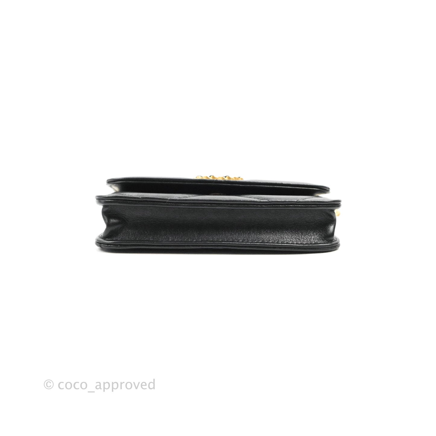 Chanel 19 Mini Clutch with Chain Black Lambskin Mixed Hardware