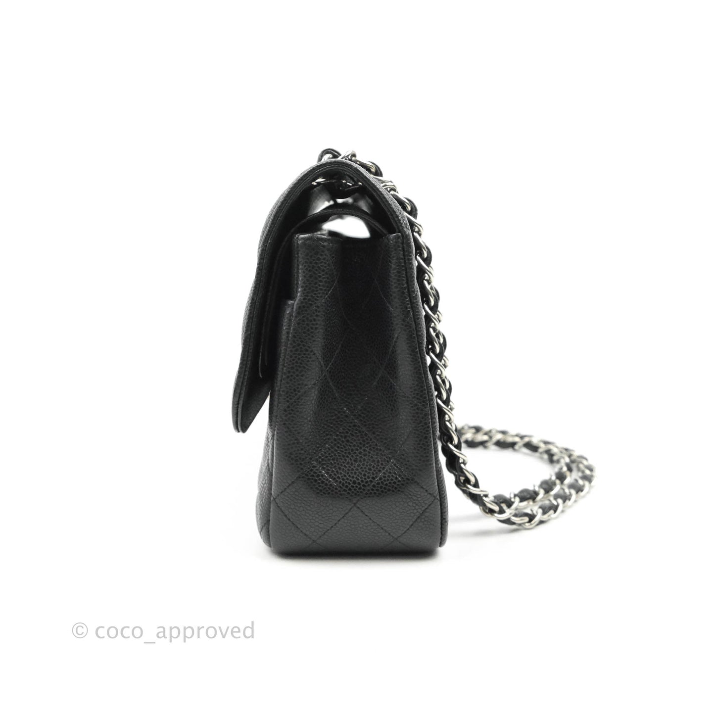 Chanel Jumbo Double Flap Black Caviar Silver Hardware⁣⁣