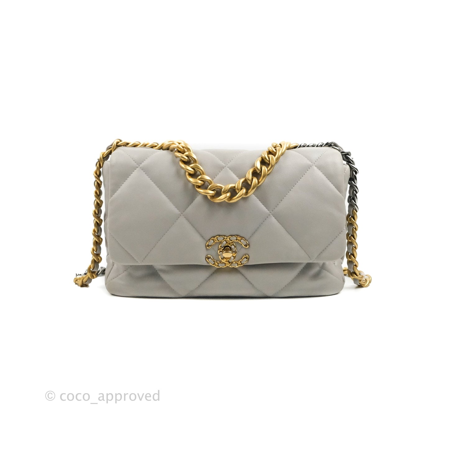 Chanel 19 Medium Grey Mixed Hardware