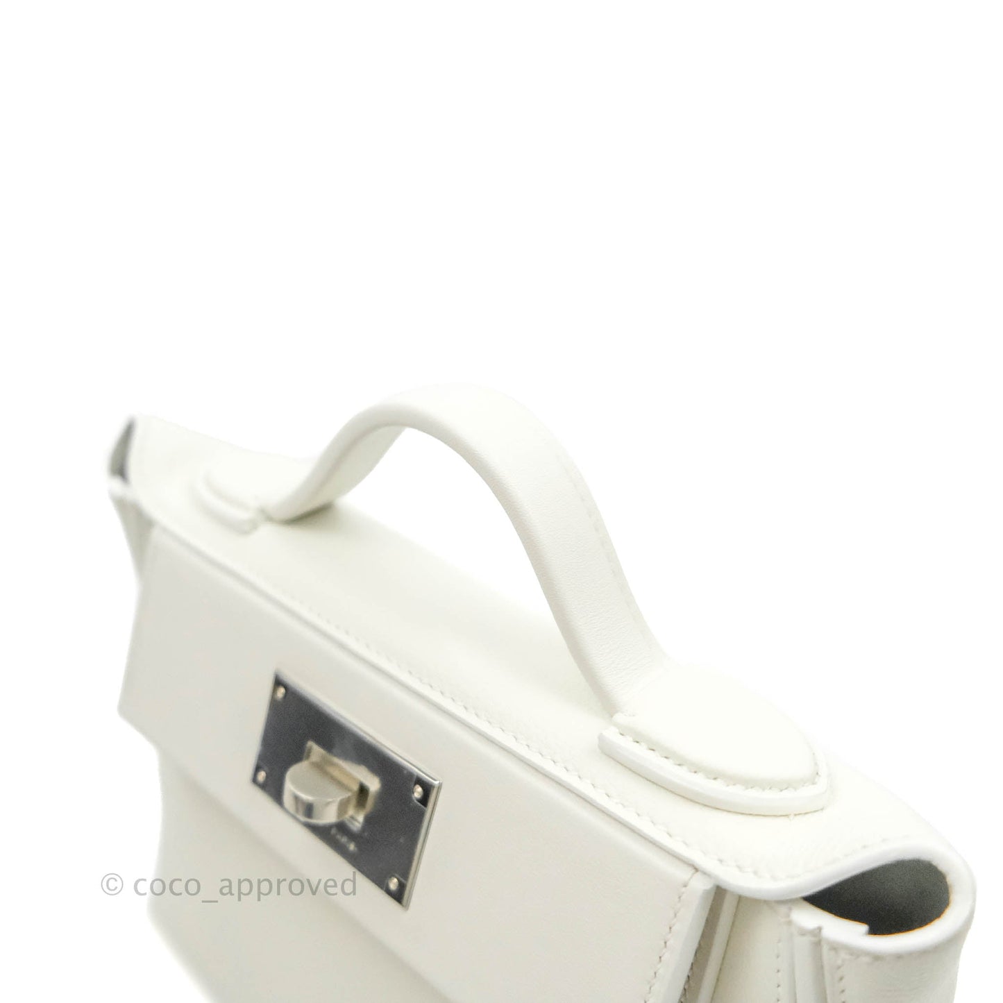 Hermès 24/24 21 Mini Blanc Evercolour Swift Palladium Hardware