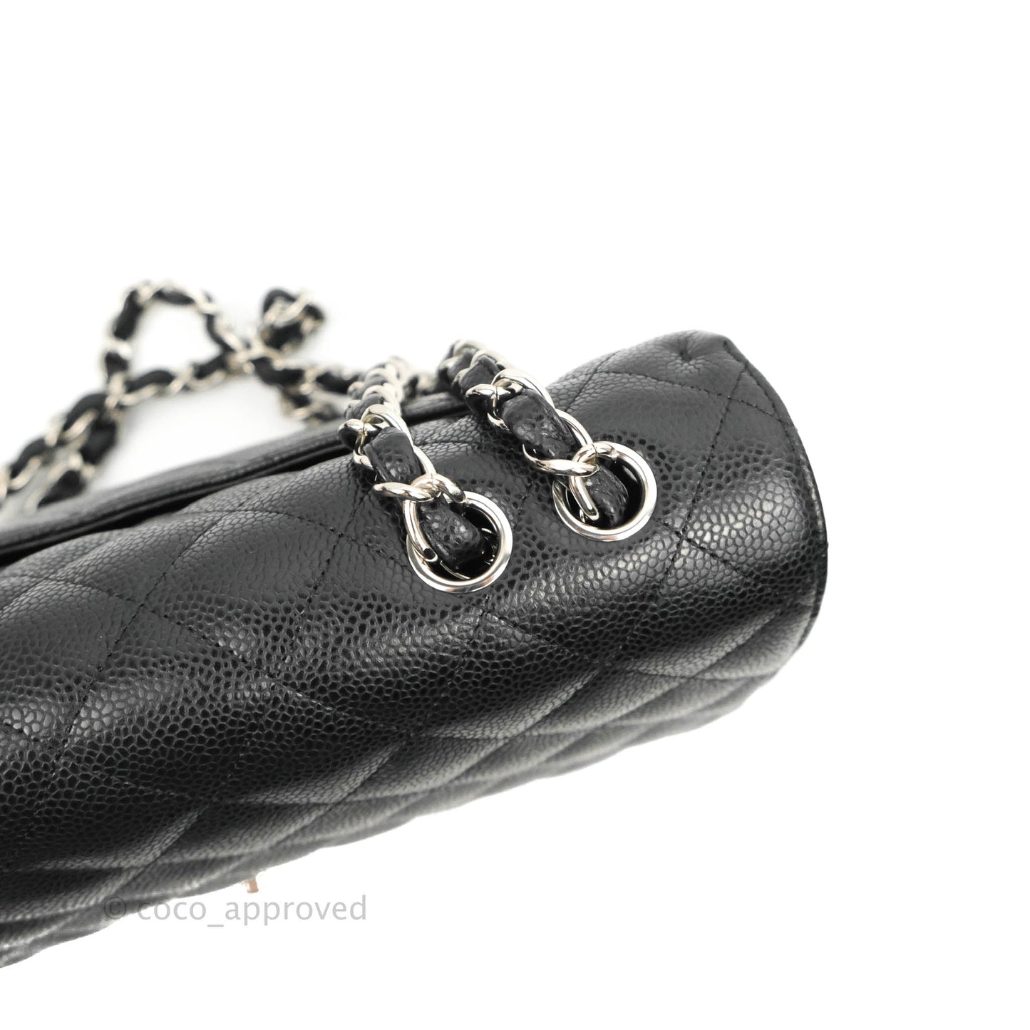 Chanel Jumbo Single Flap Black Caviar Silver Hardware⁣⁣