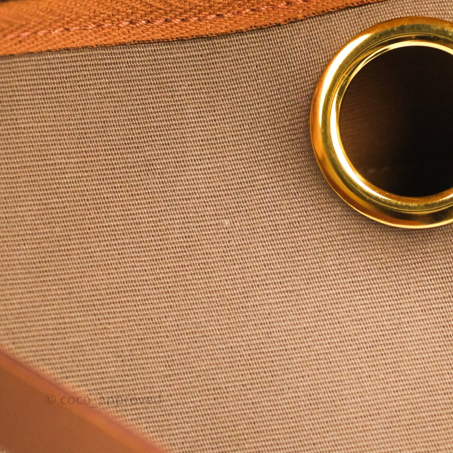 Hermès Retourne Herbag Zip 31 Etoupe-Dune/Fauve Canvas Gold Hardware