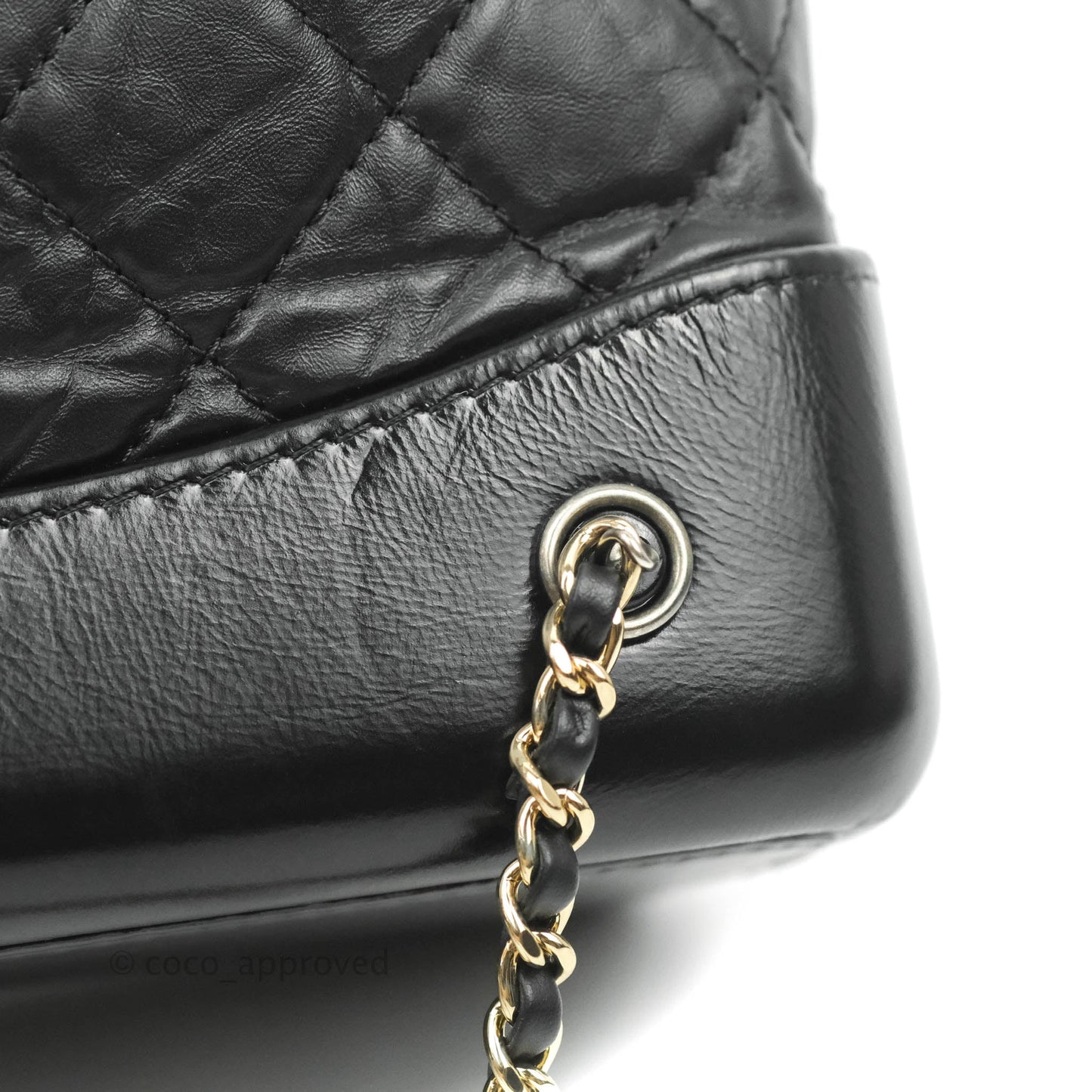 Chanel Small Gabrielle Backpack Black Aged Calfskin