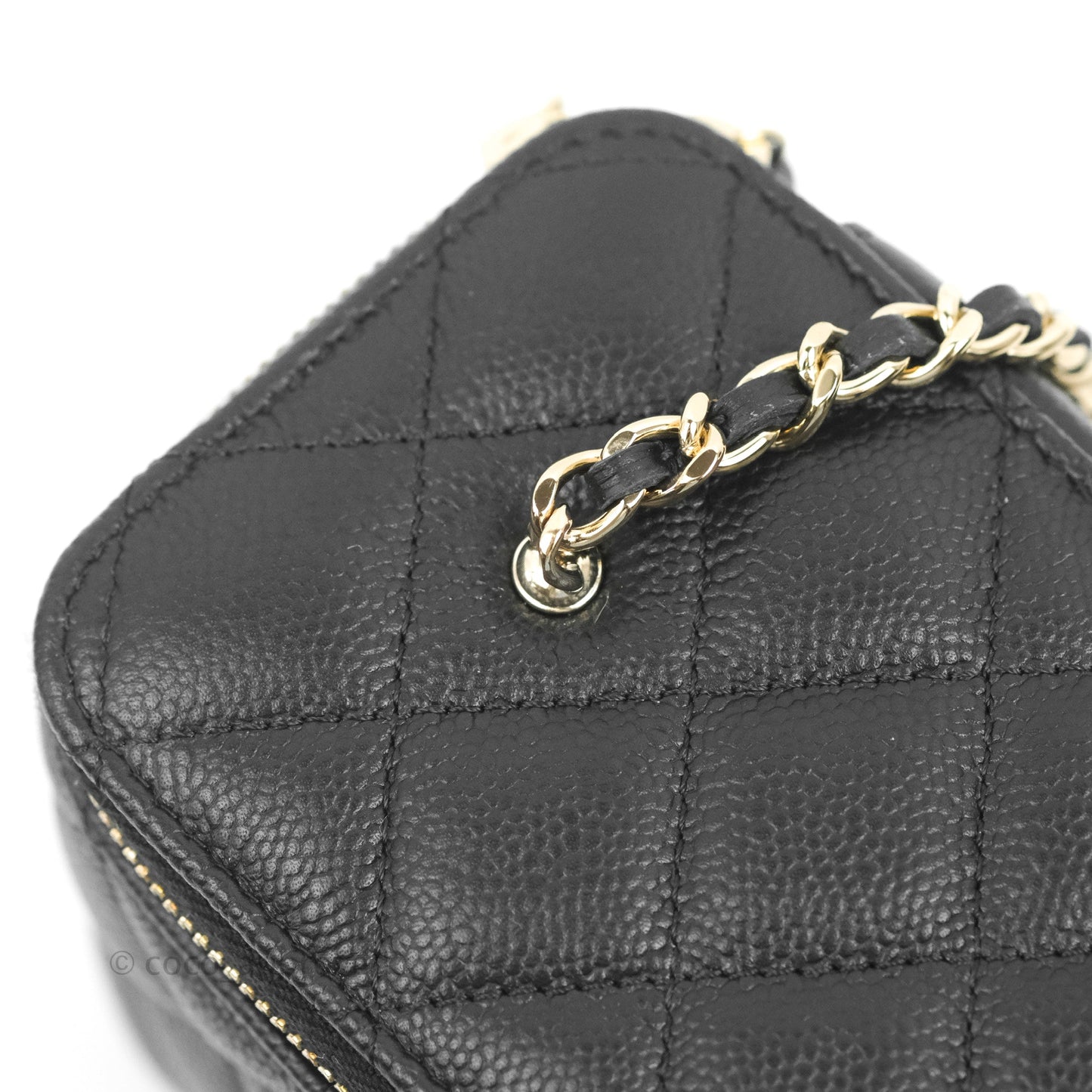 Chanel Vanity with CC Chain Black Caviar Gold Hardware