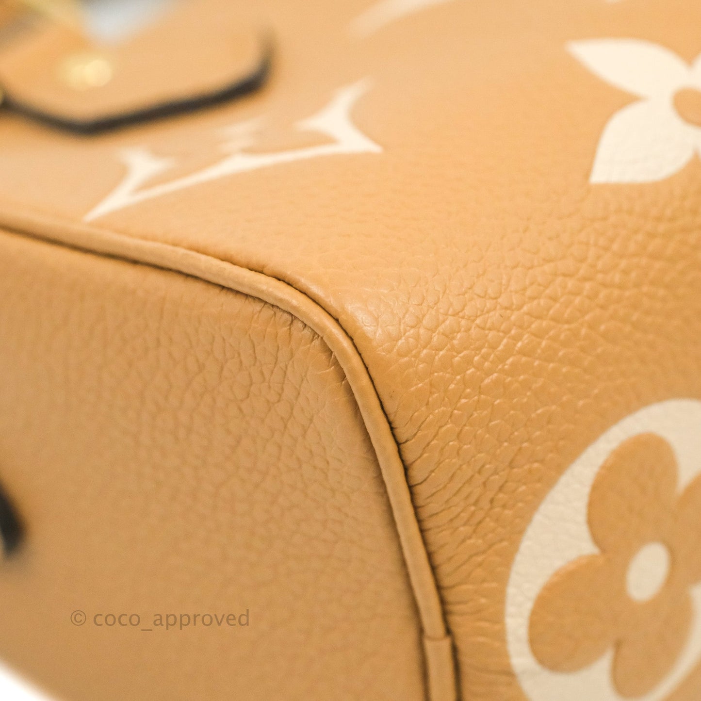 Louis Vuitton Nano Speedy Monogram Canvas Arizona Beige Gold Hardware