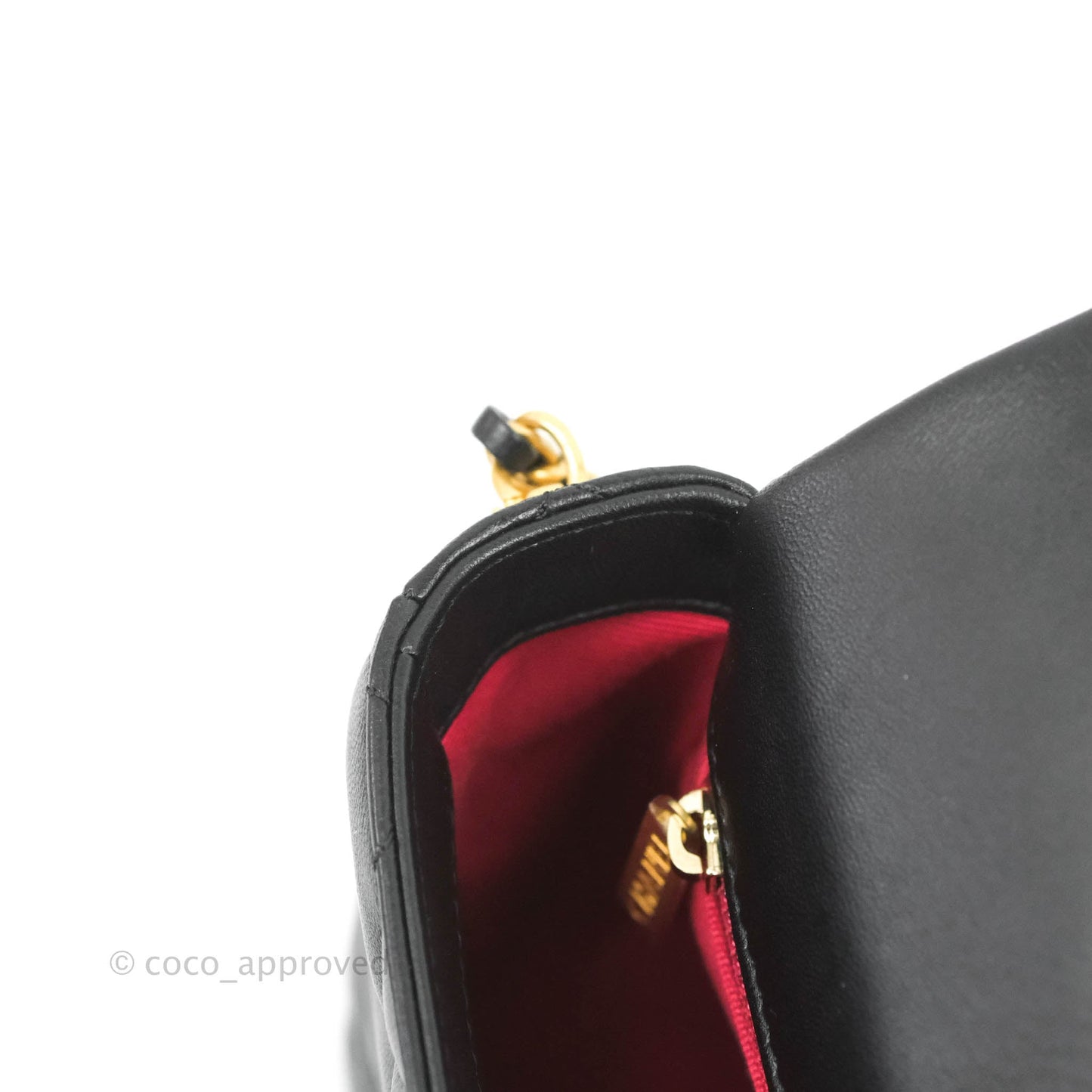 Chanel Quilted My Perfect Mini With Pearl Black Lambskin Gold Hardware