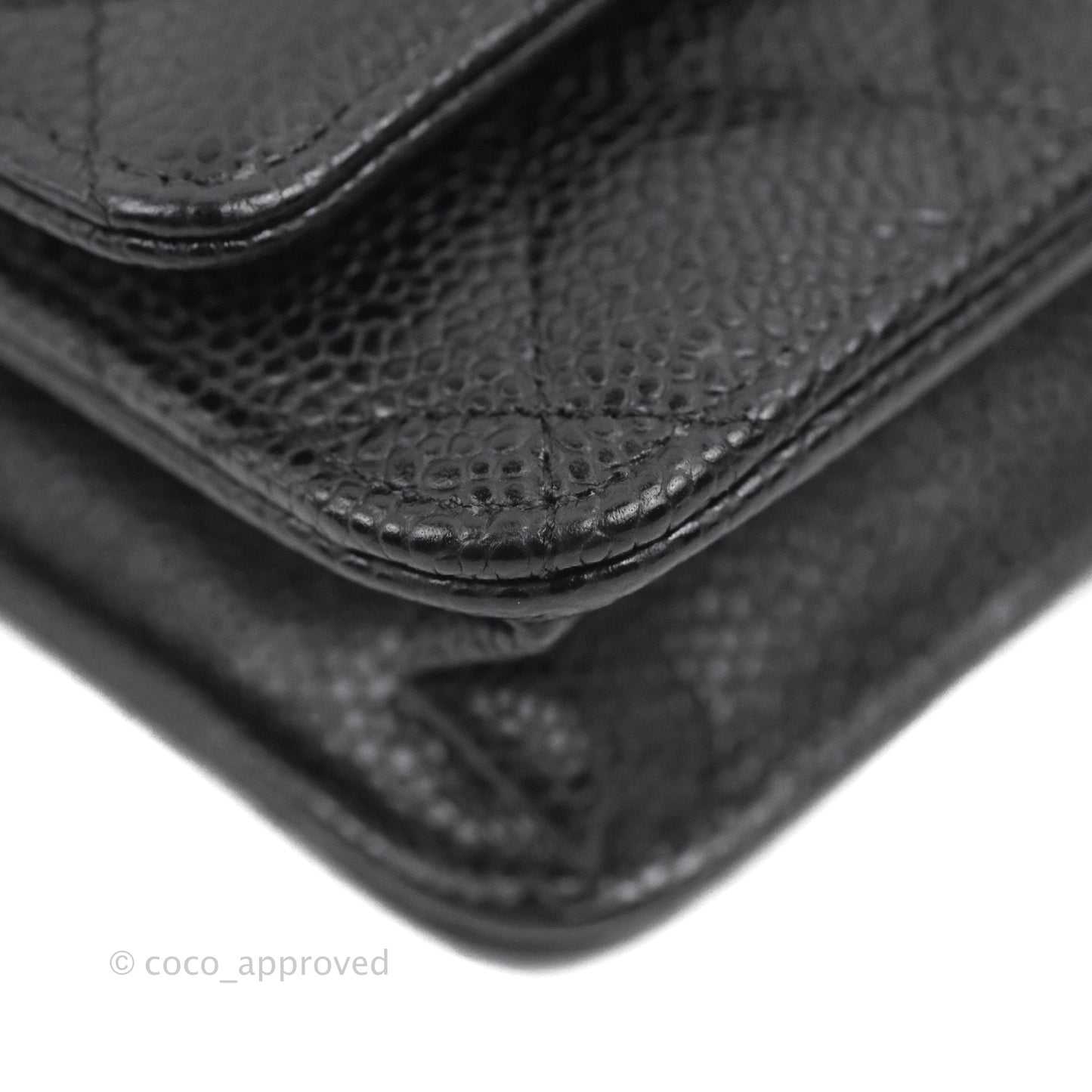 Chanel Quilted Classic WOC Black Caviar Gold Hardware
