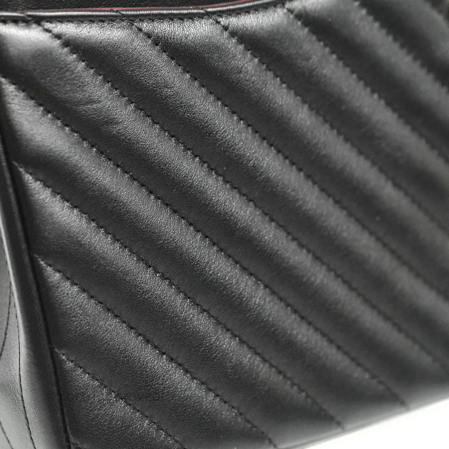 Chanel Jumbo Chevron Double Flap Black Lambskin Gold Hardware⁣⁣