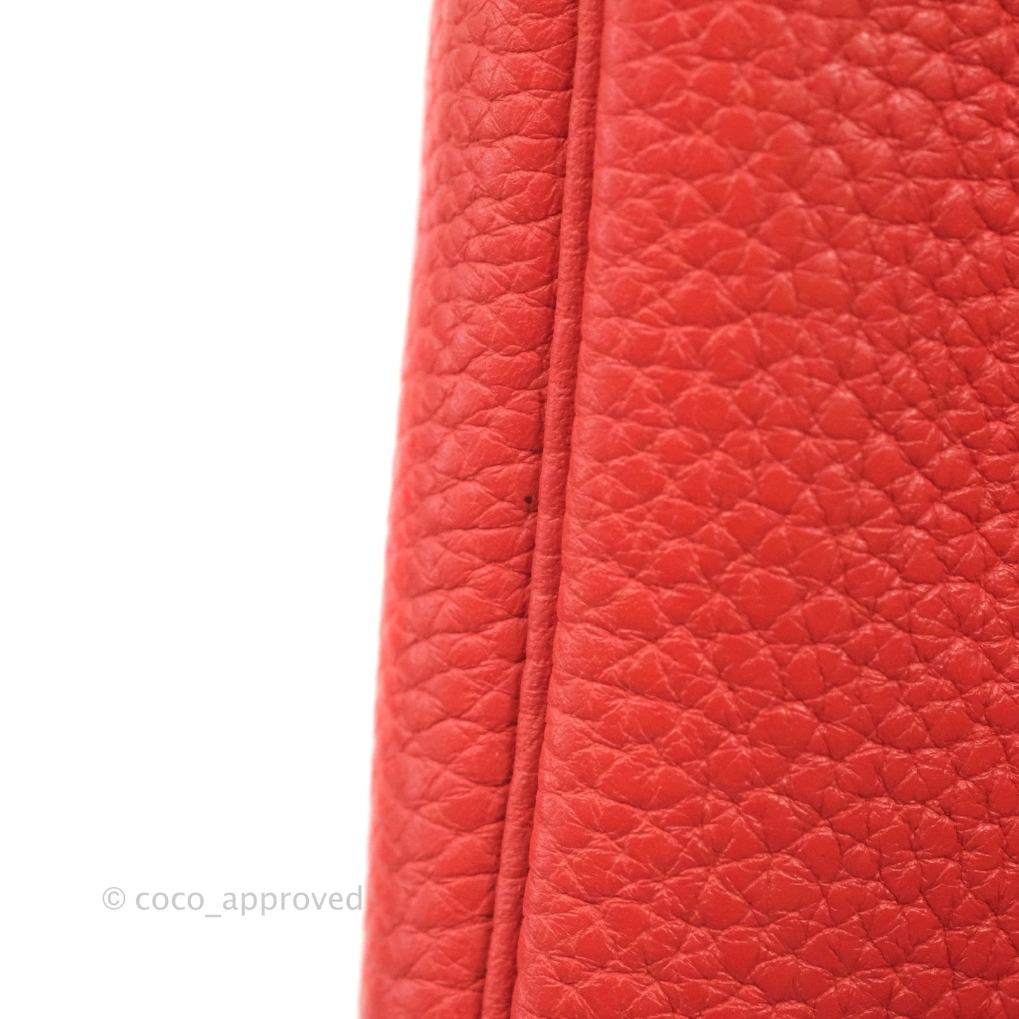Hermès Lindy 30 Red Clemence Palladium Hardware