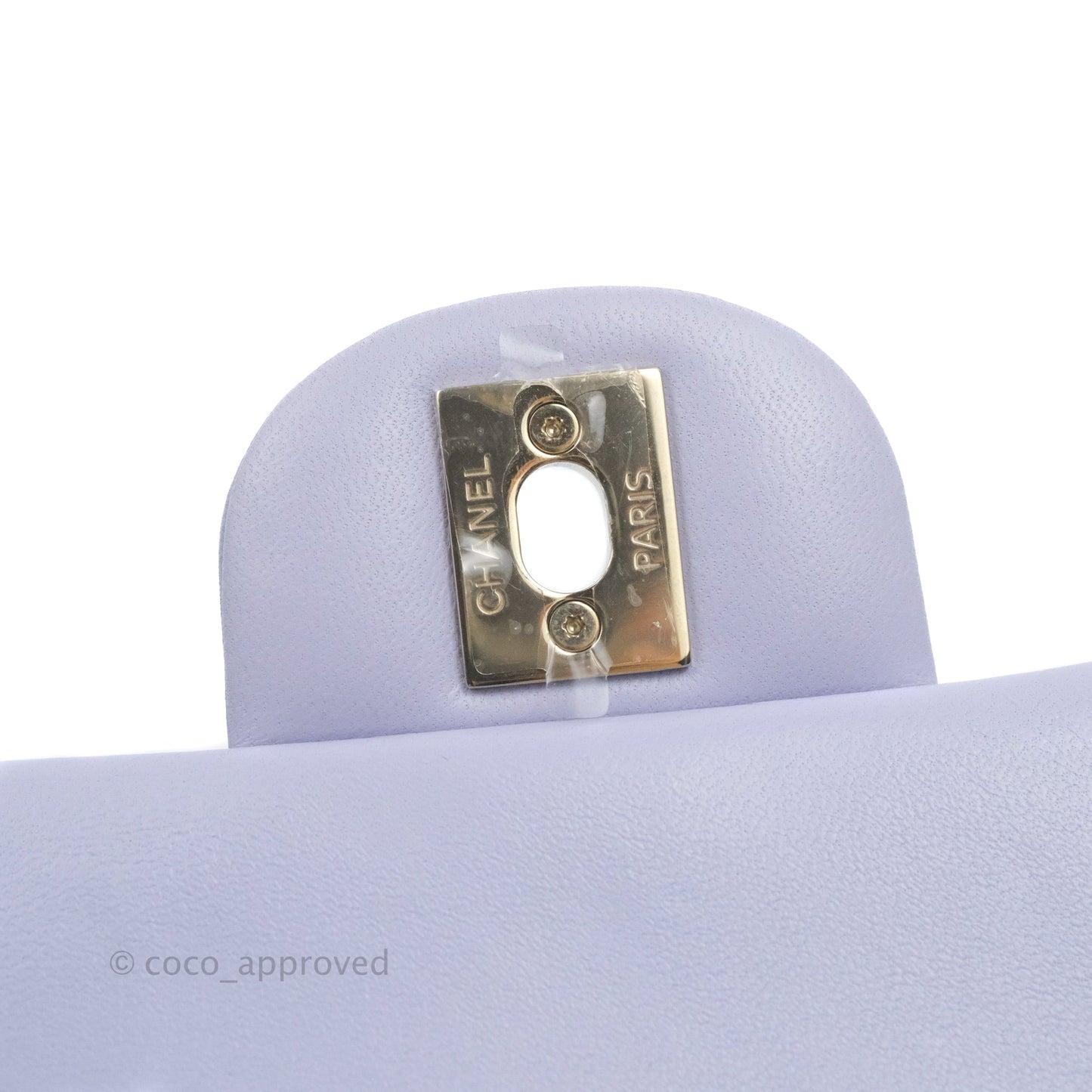 Chanel Quilted Mini Rectangular Flap Lilac Lambskin Gold Hardware