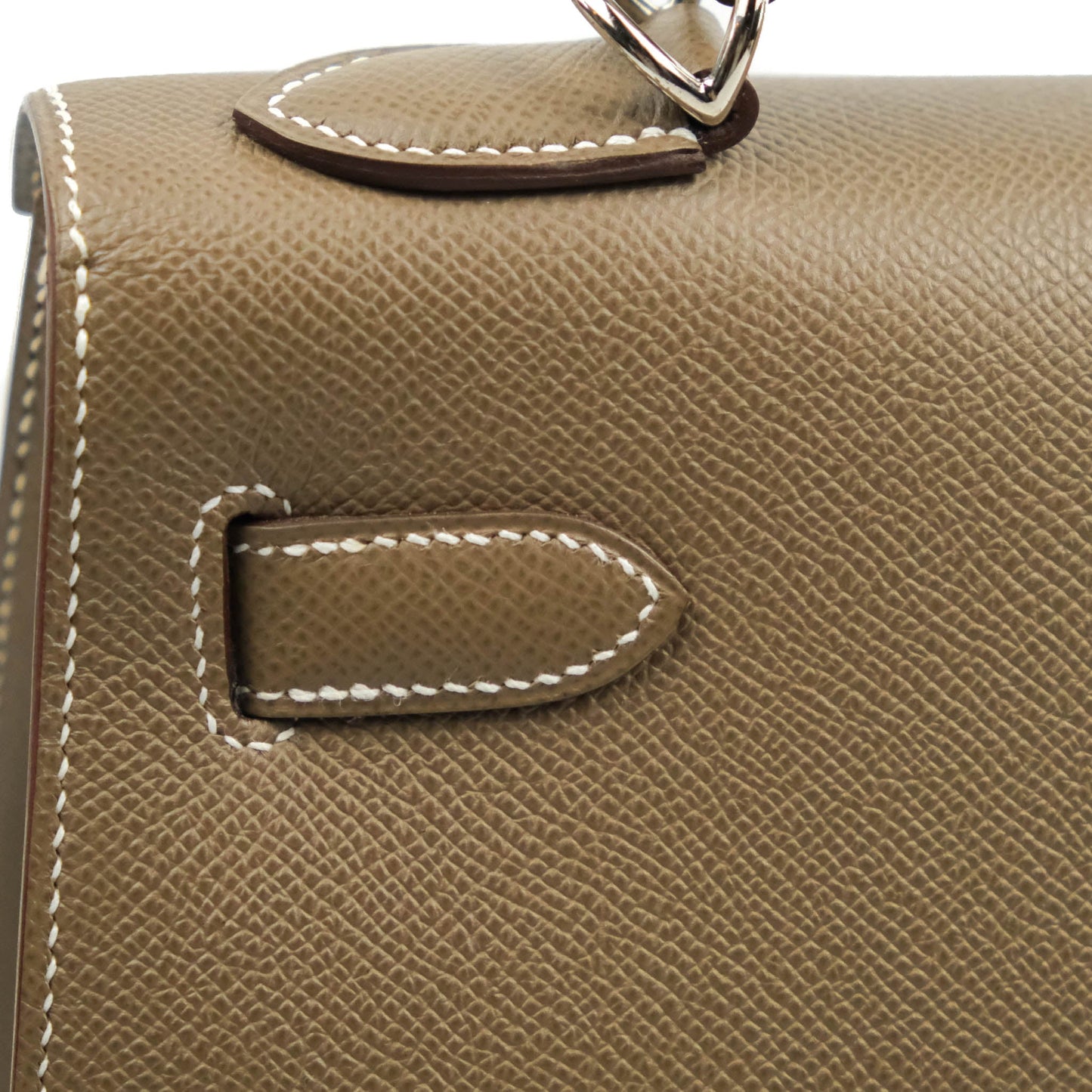 Hermès Kelly 32 Sellier Etoupe Epsom Palladium Hardware HSS