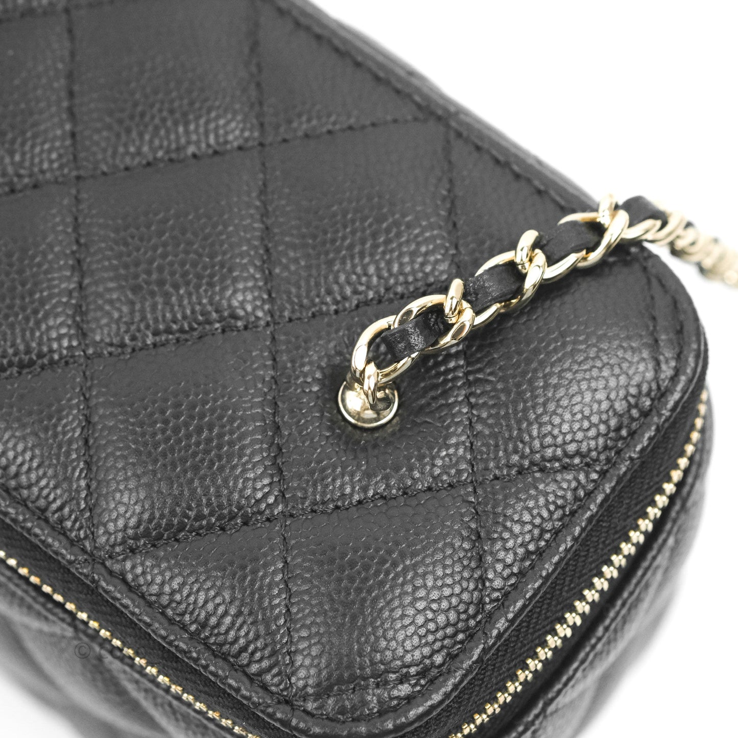 Chanel Vanity with CC Chain Black Caviar Gold Hardware