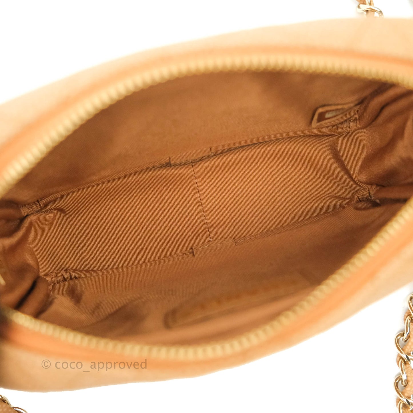 Chanel Camera Bag Caramel Dark Beige Caviar Gold Hardware