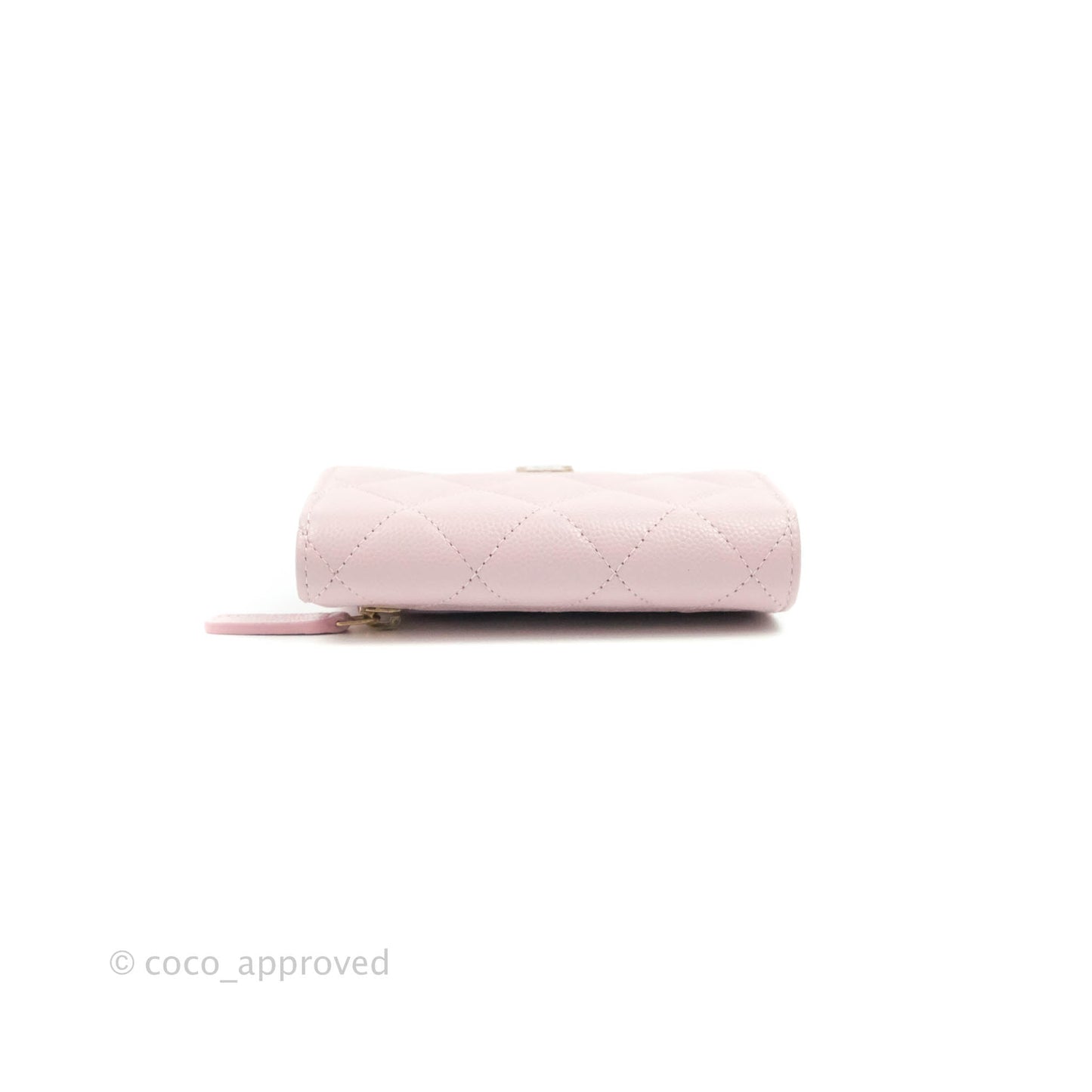 Chanel Classic Flap Wallet Pink Caviar Gold Hardware 21S