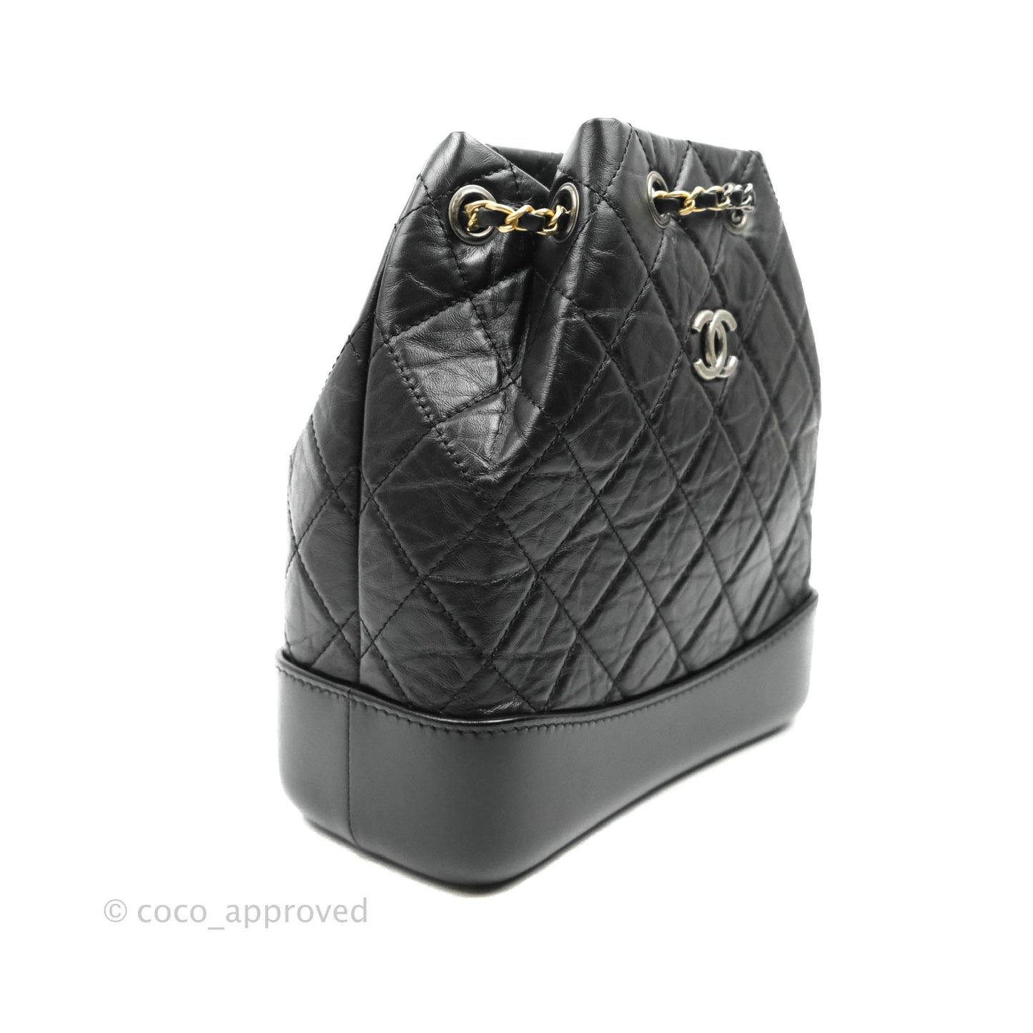 Chanel Small Gabrielle Backpack Black Aged Calfskin