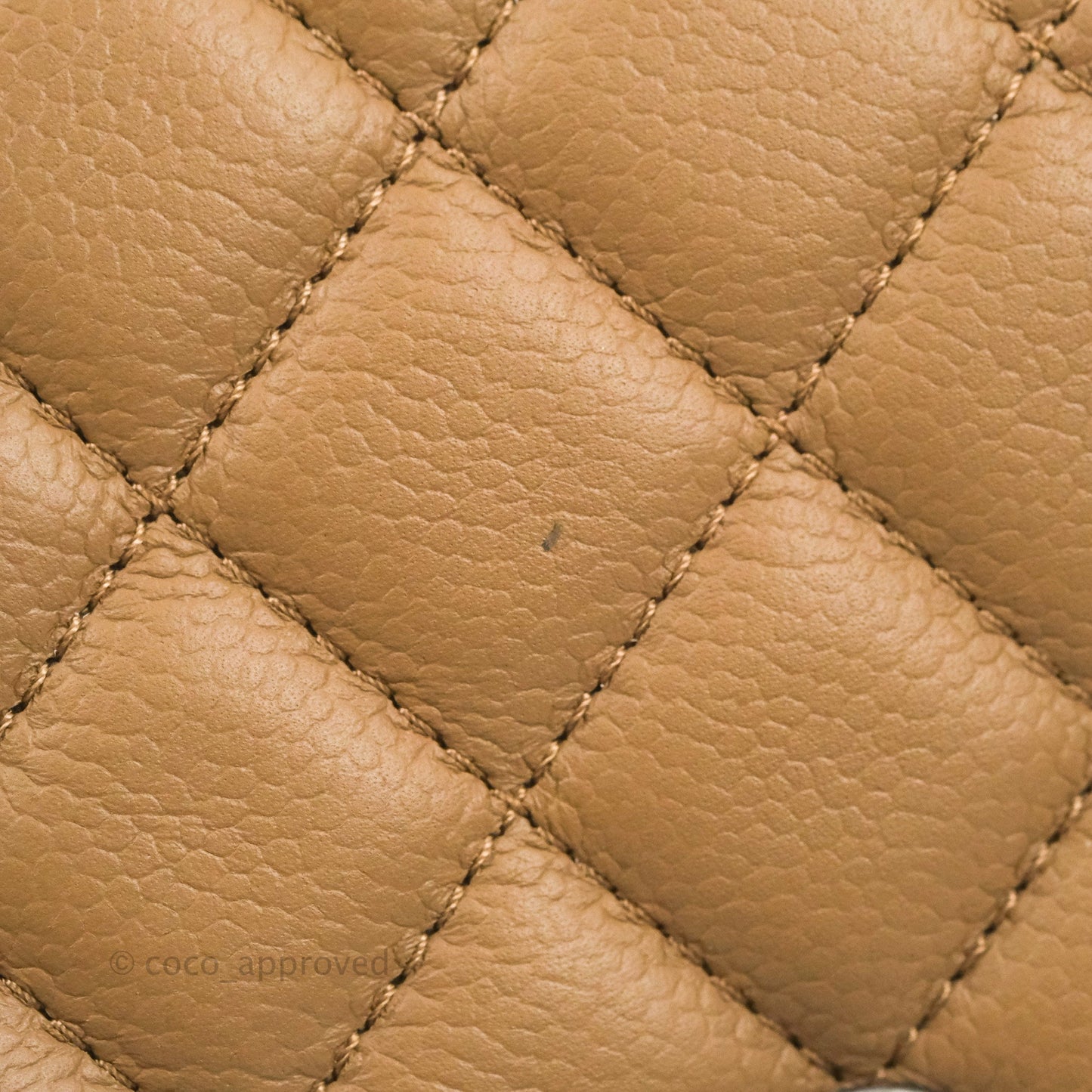 Chanel Flap Bag Dark Beige Caviar Ruthenium Hardware 17B