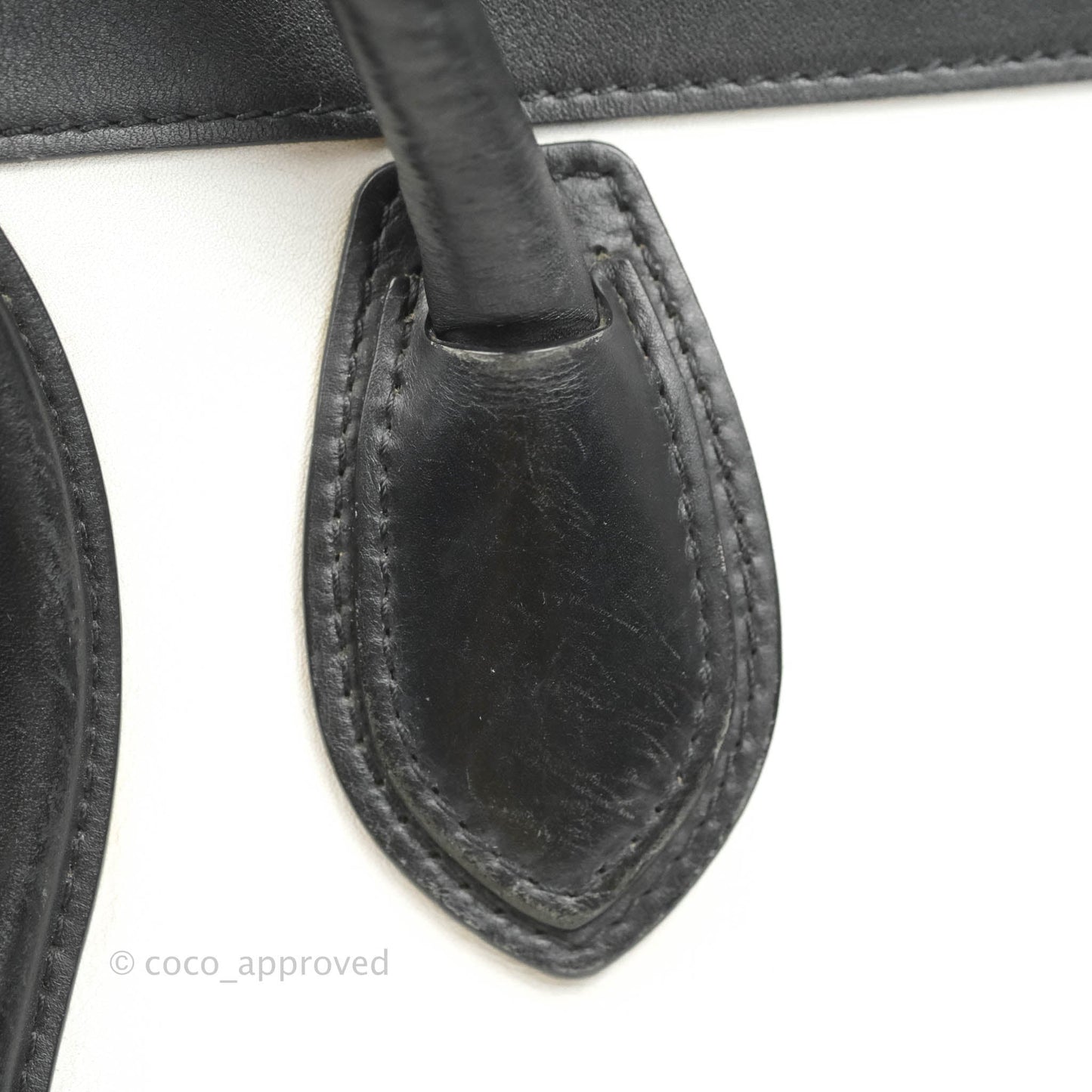 Celine Mini Luggage Bag Black/White/Brown Calfskin