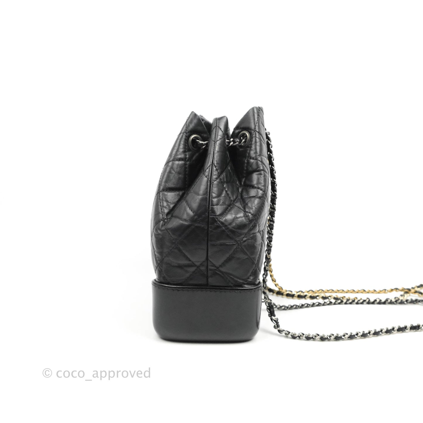 Chanel Small Gabrielle Backpack Black Aged Calfskin