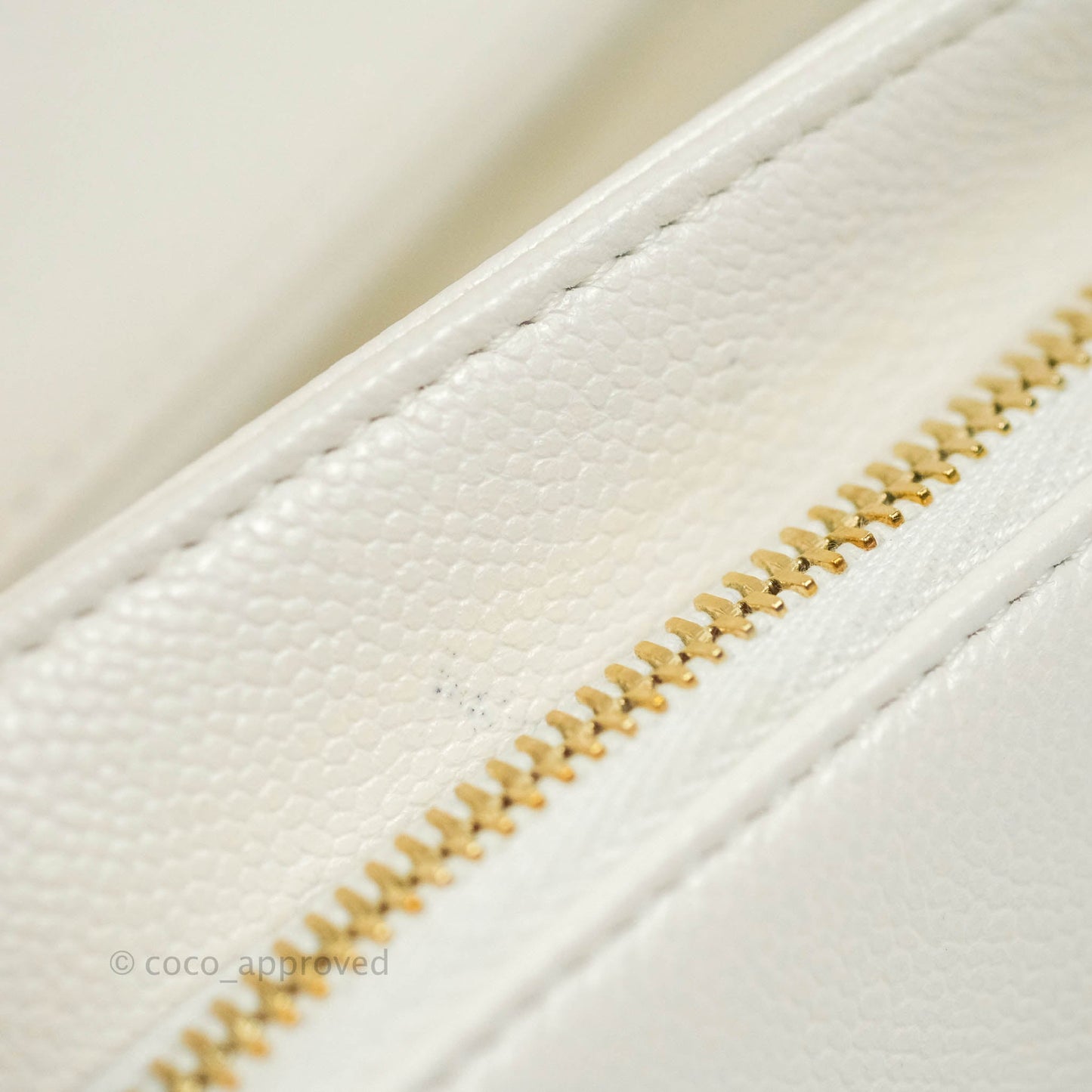 Chanel Quilted Small Business Affinity Flap White Caviar Gold Hardware