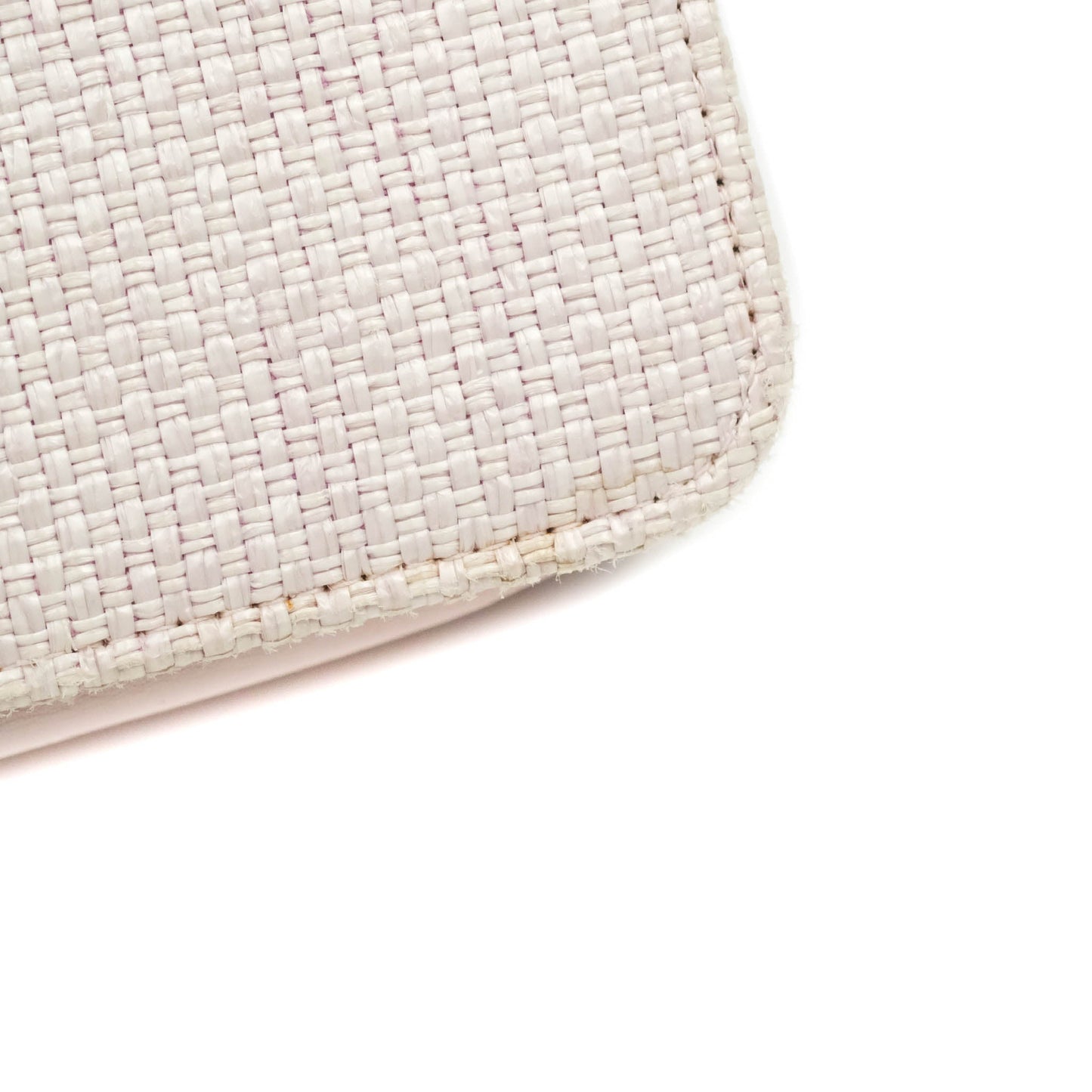 Chanel Deauville Wallet On Chain WOC Pink Canvas Silver Hardware