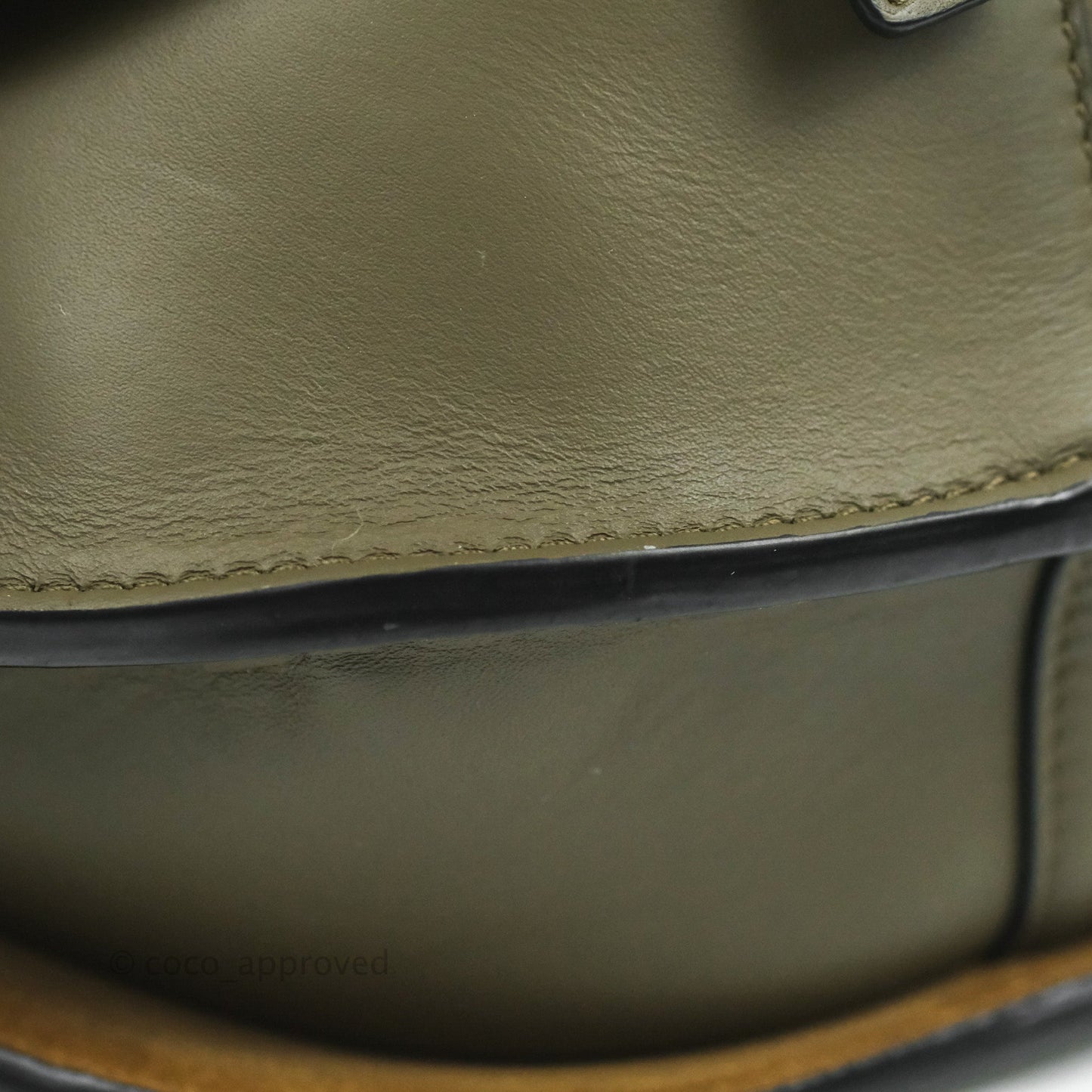 Loewe Small Gate Bag in Soft Calfskin & Jacquard Strap Autumn Green