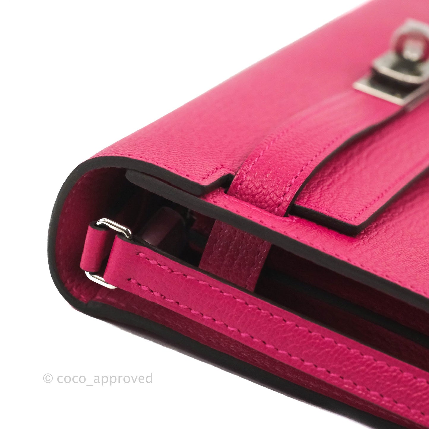 Hermès Kelly To Go Wallet Rose Mexico Chevre Mysore Palladium Hardware