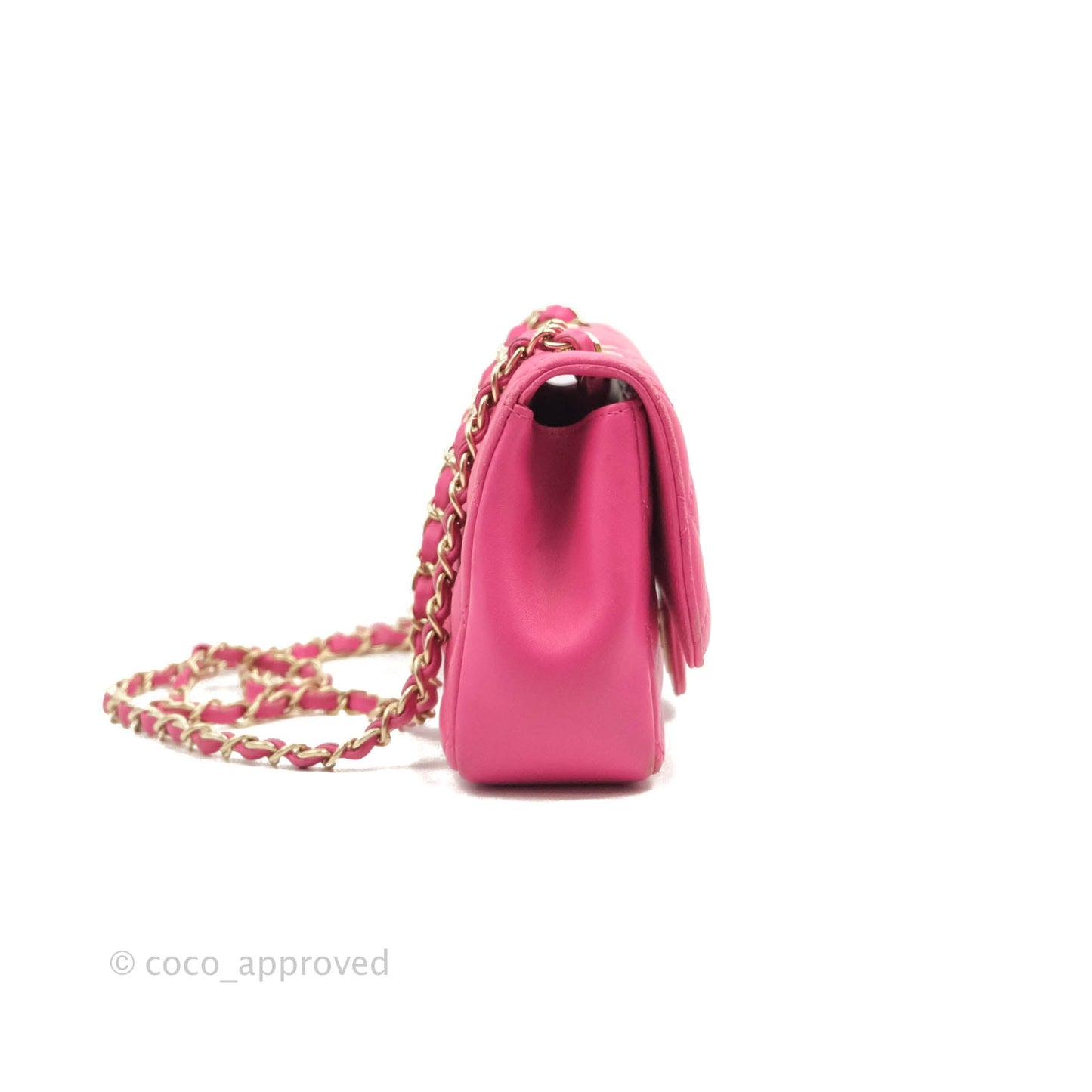 Chanel Quilted Small Flap Pink Lambskin Matte Gold Hardware