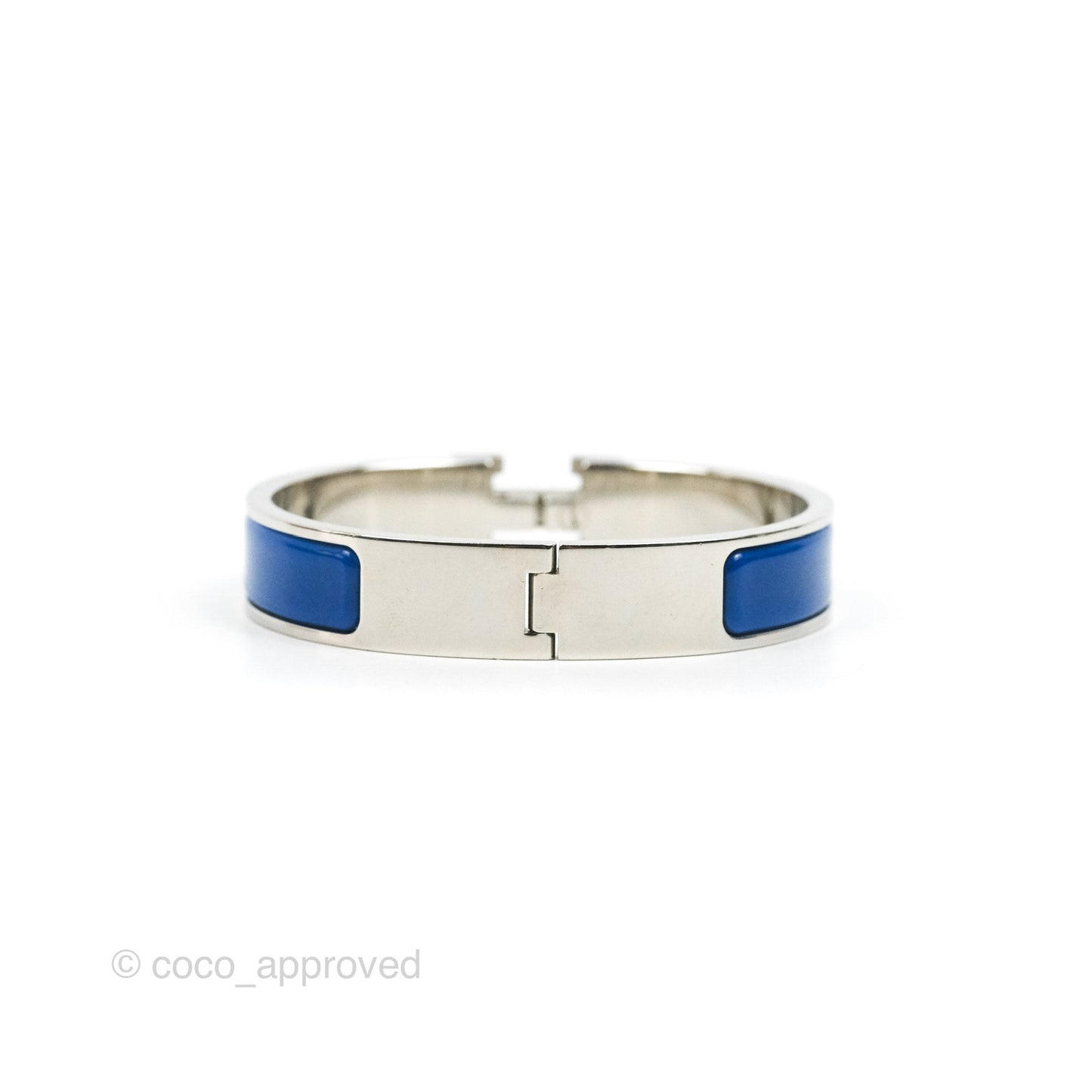 Hermès Clic H Bracelet Blue Palladium Hardware PM