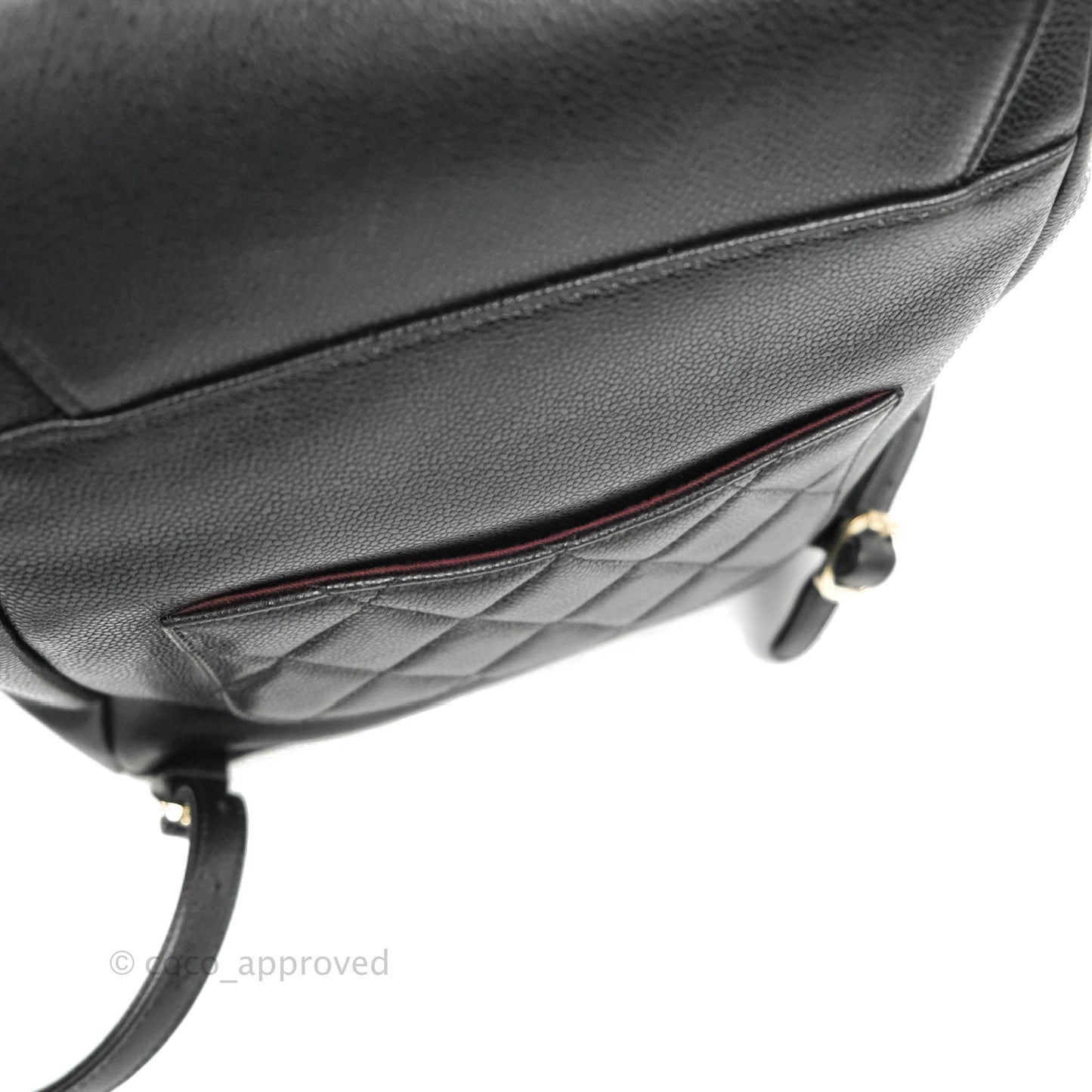 Chanel Quilted Business Affinity Backpack Black Caviar Gold Hardware