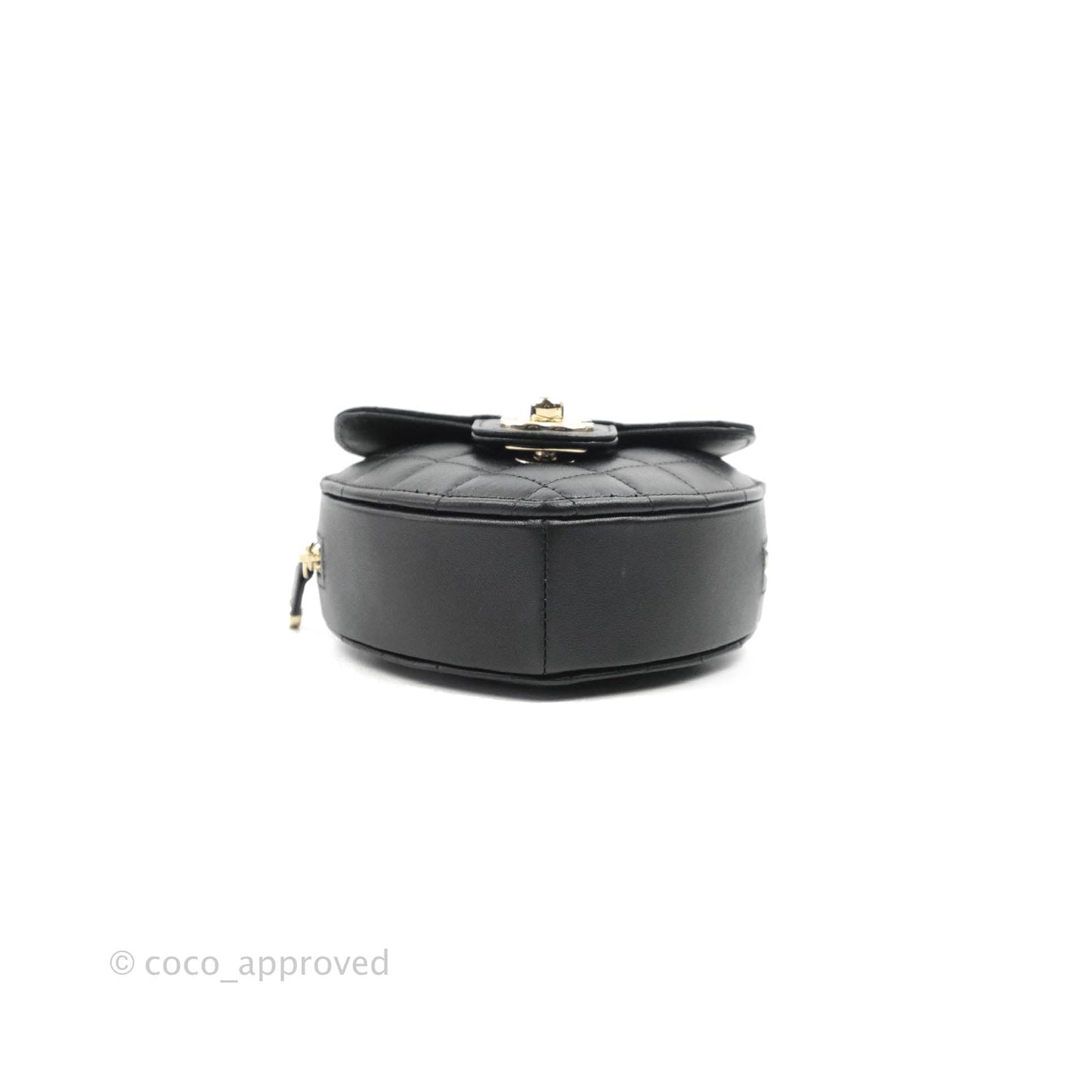 Chanel Small Heart Bag Black Lambskin Gold Hardware 22S