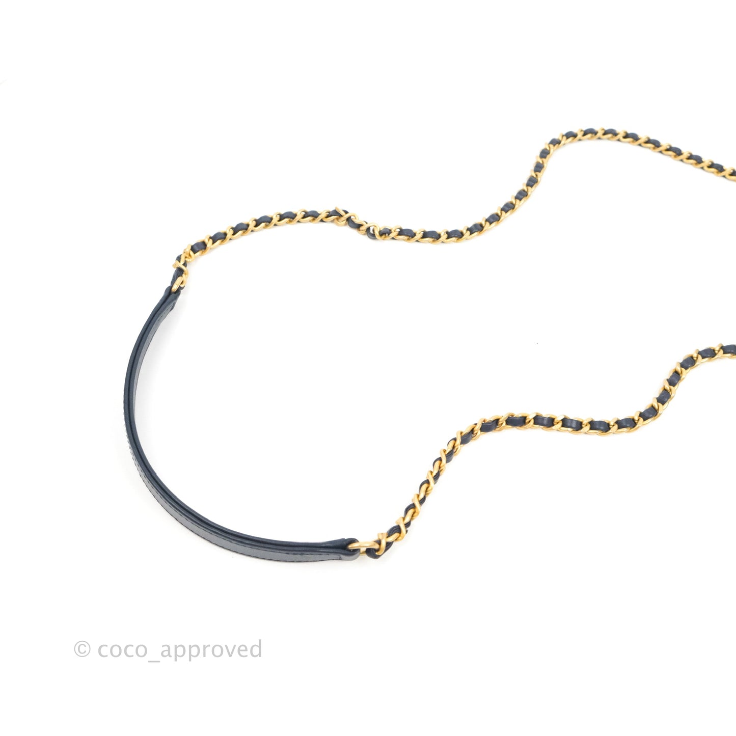 Chanel Quilted Small CC Filigree Vanity Case Navy Caviar Gold Hardware
