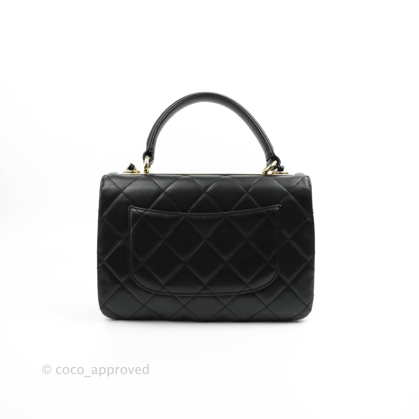 Chanel Small Trendy CC Black Lambskin Gold Hardware