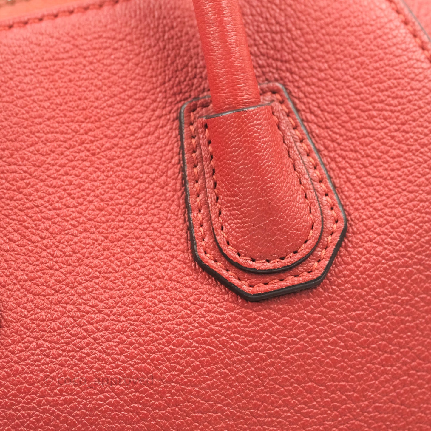 Givenchy Antigona Mini Red Grained Calfskin Silver Hardware