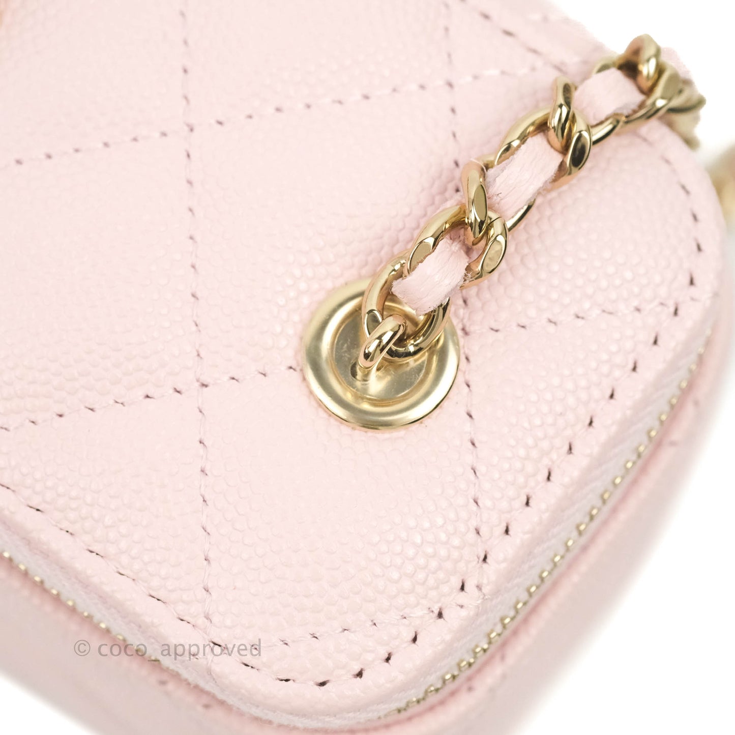 Chanel Mini Vanity With Chain Pink Caviar Gold Hardware