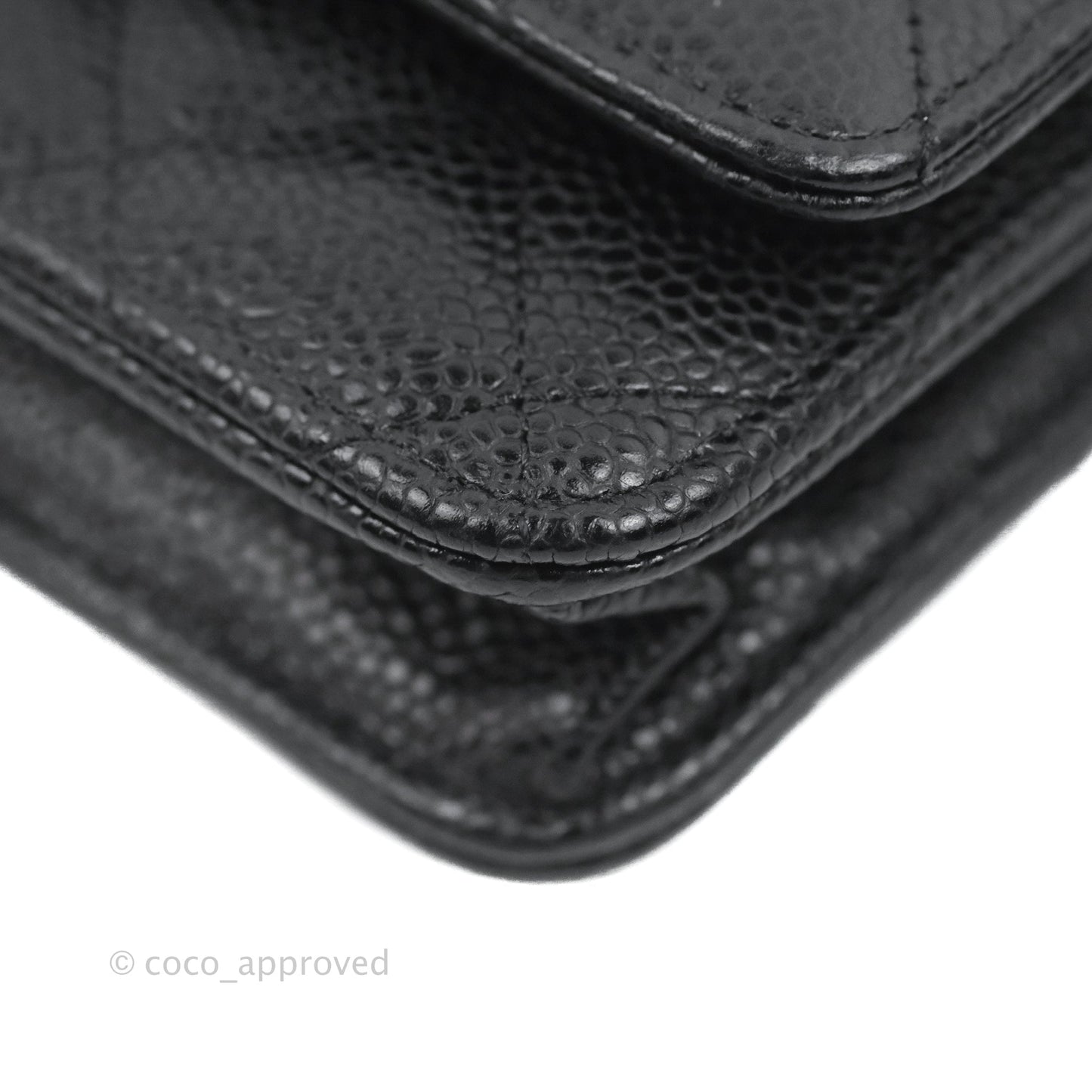 Chanel Quilted Classic WOC Black Caviar Gold Hardware