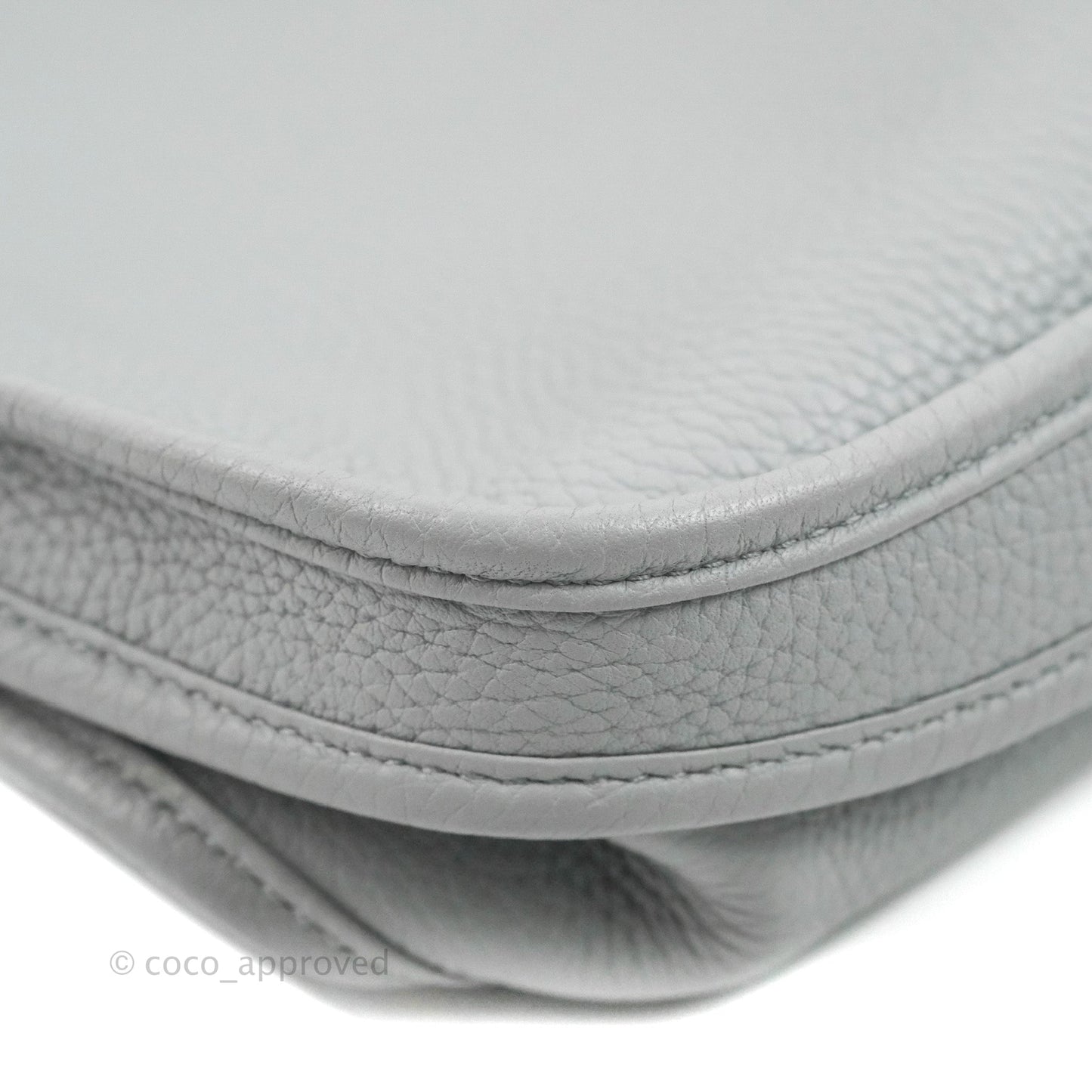 Hermes Evelyne III 29 Bleu Pale Clemence Palladium Hardware