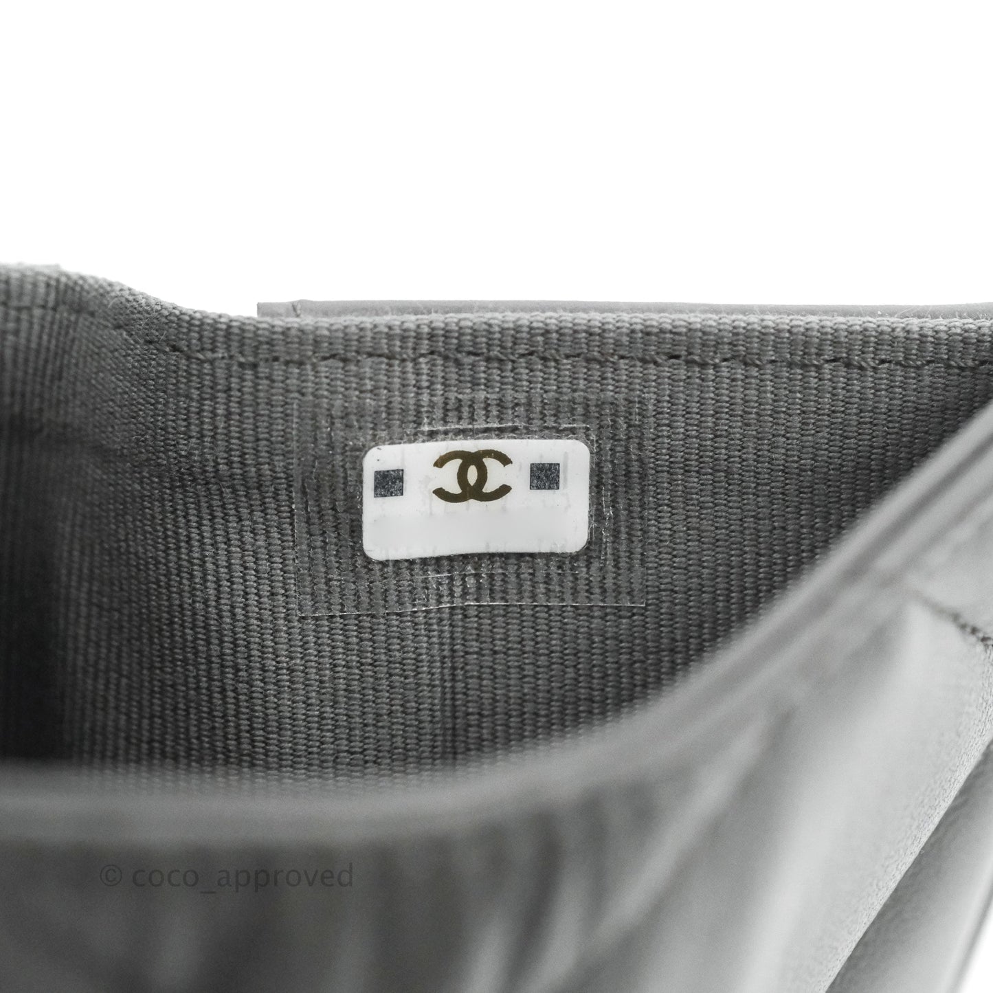 Chanel 19 Grey Short Trifold Wallet Lambskin
