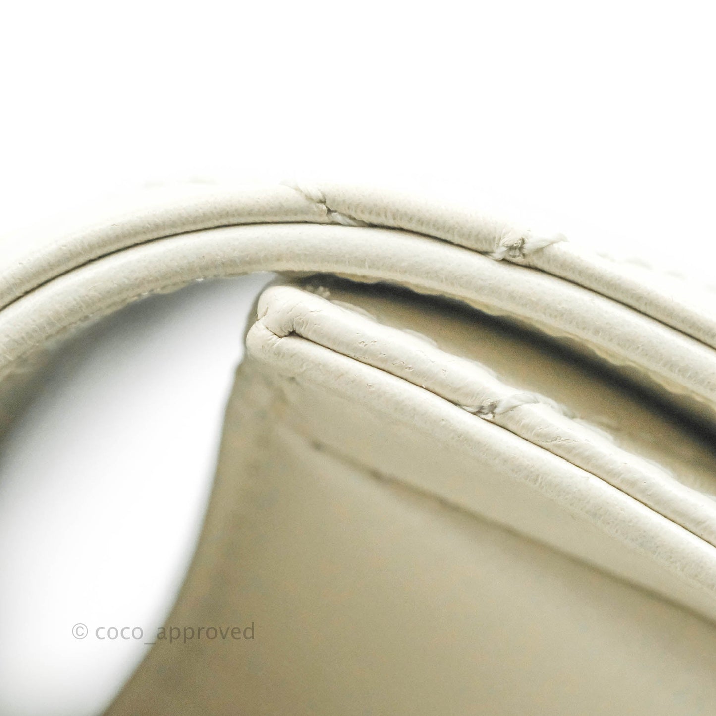 Chanel Quilted Mini Perfect Fit Adjustable White Calfskin Aged Gold Hardware