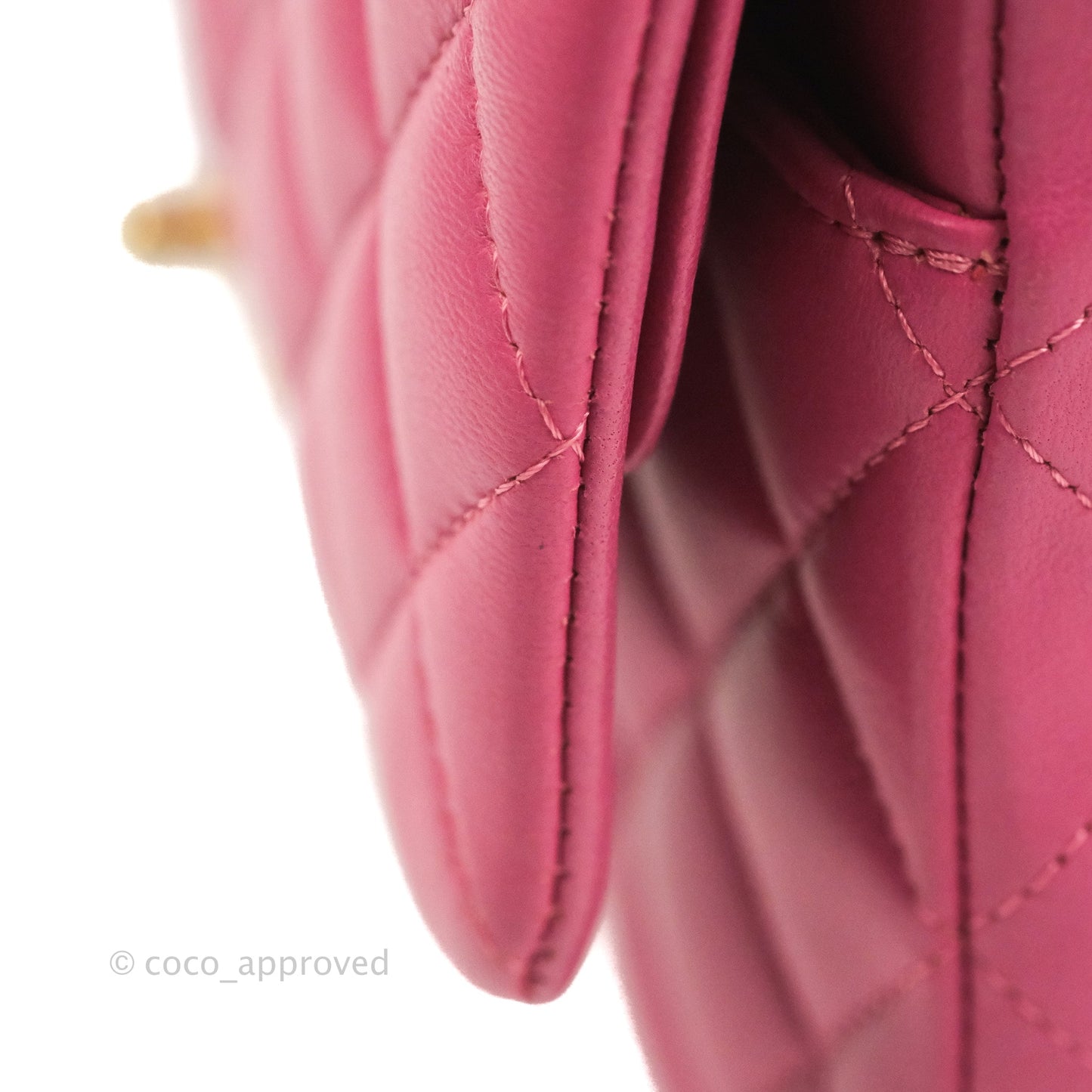 Chanel Classic M/L Medium Double Flap Pink Lambskin Matte Gold Hardware