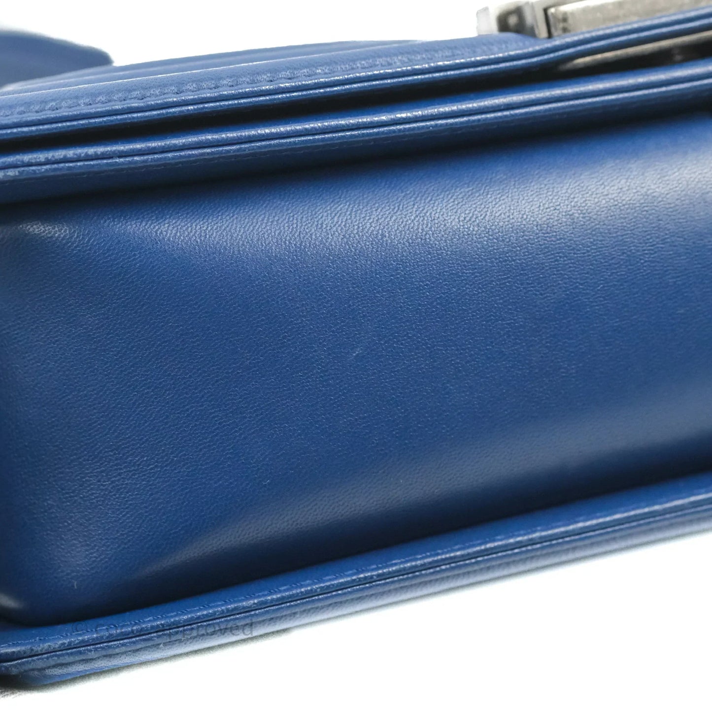 Chanel Quilted Medium Boy Blue Calfskin Ruthenium Hardware