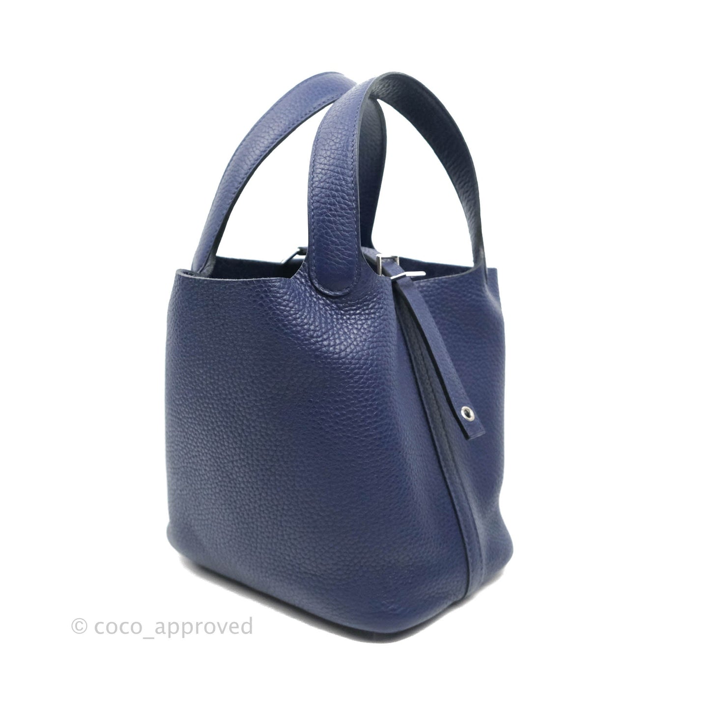 Hermès Picotin Lock 18 PM Bleu Encre Clemence Palladium Hardware