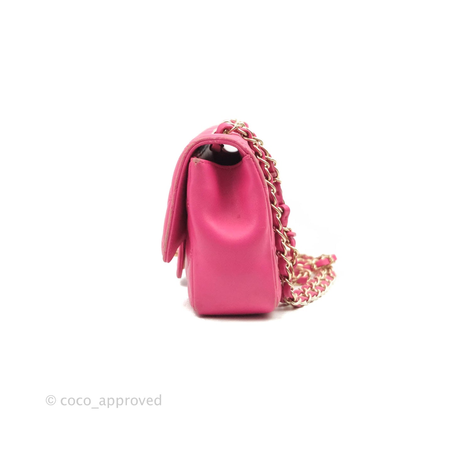 Chanel Quilted Small Flap Pink Lambskin Matte Gold Hardware