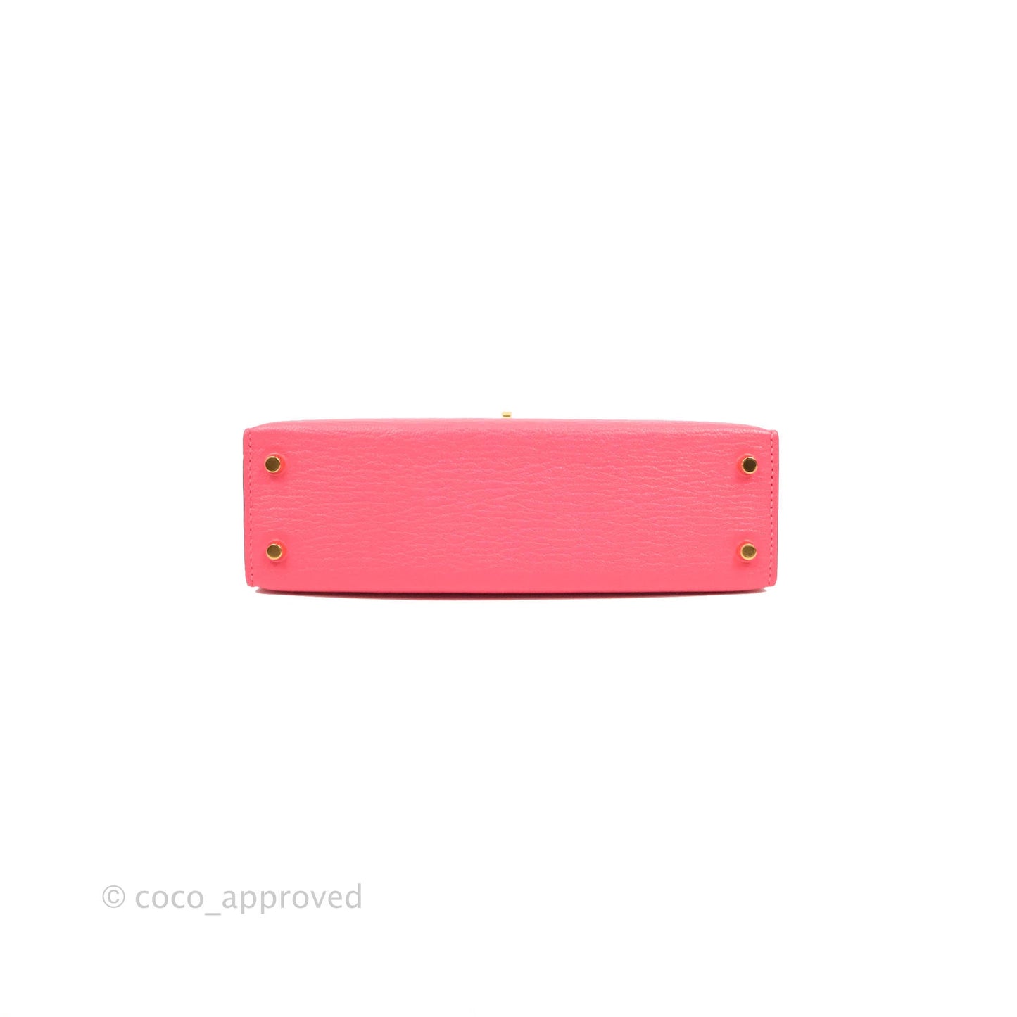 Hermes Mini Kelly II Chevre Mysore U5 Rose Lipstick Gold Hardware