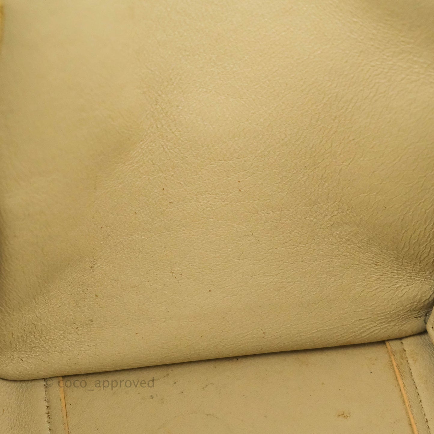 Celine Small Sleek Calfskin Tri-Color Trapeze Ivory