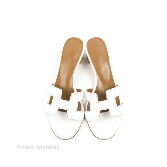 Hermes Oasis Sandal in White Size 36.5